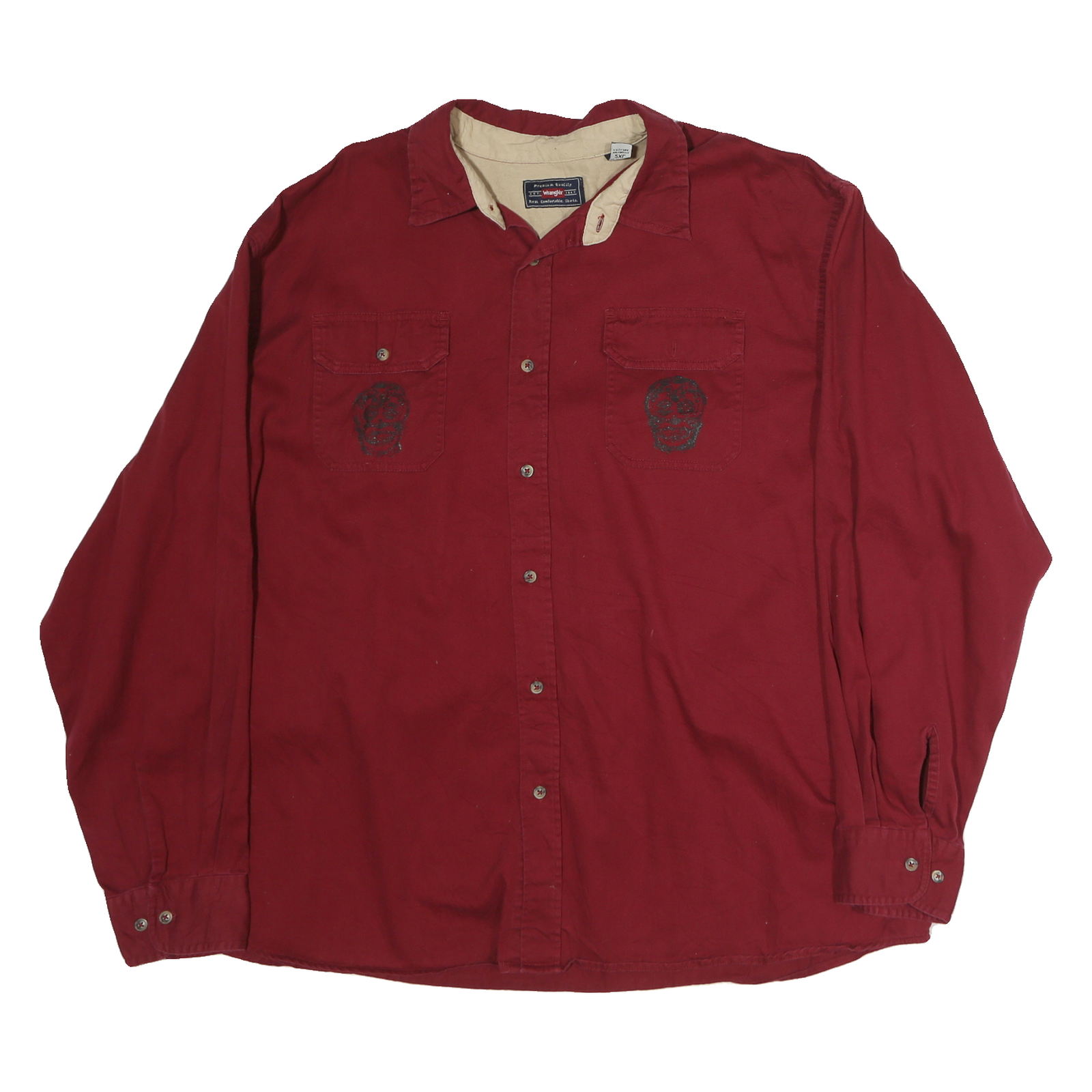 Buy WRANGLER Mens Red Long Sleeve Cotton Shirt 2XL Skull Patch Casual Workwear Refurbished - $32.49 WRANGLER Mens Red Long Sleeve Cotton Shirt 2XL Skull Patch Casual Workwear Refurbished - N/A refurbished available on Cerqular