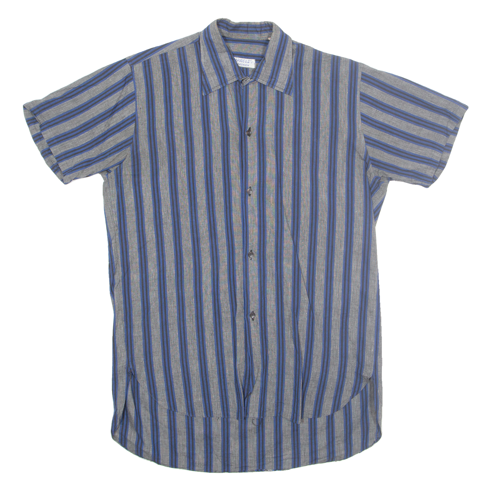 HAROLD'S Mens Shirt Grey Striped M Refurbished - N/A refurbished available on Cerqular