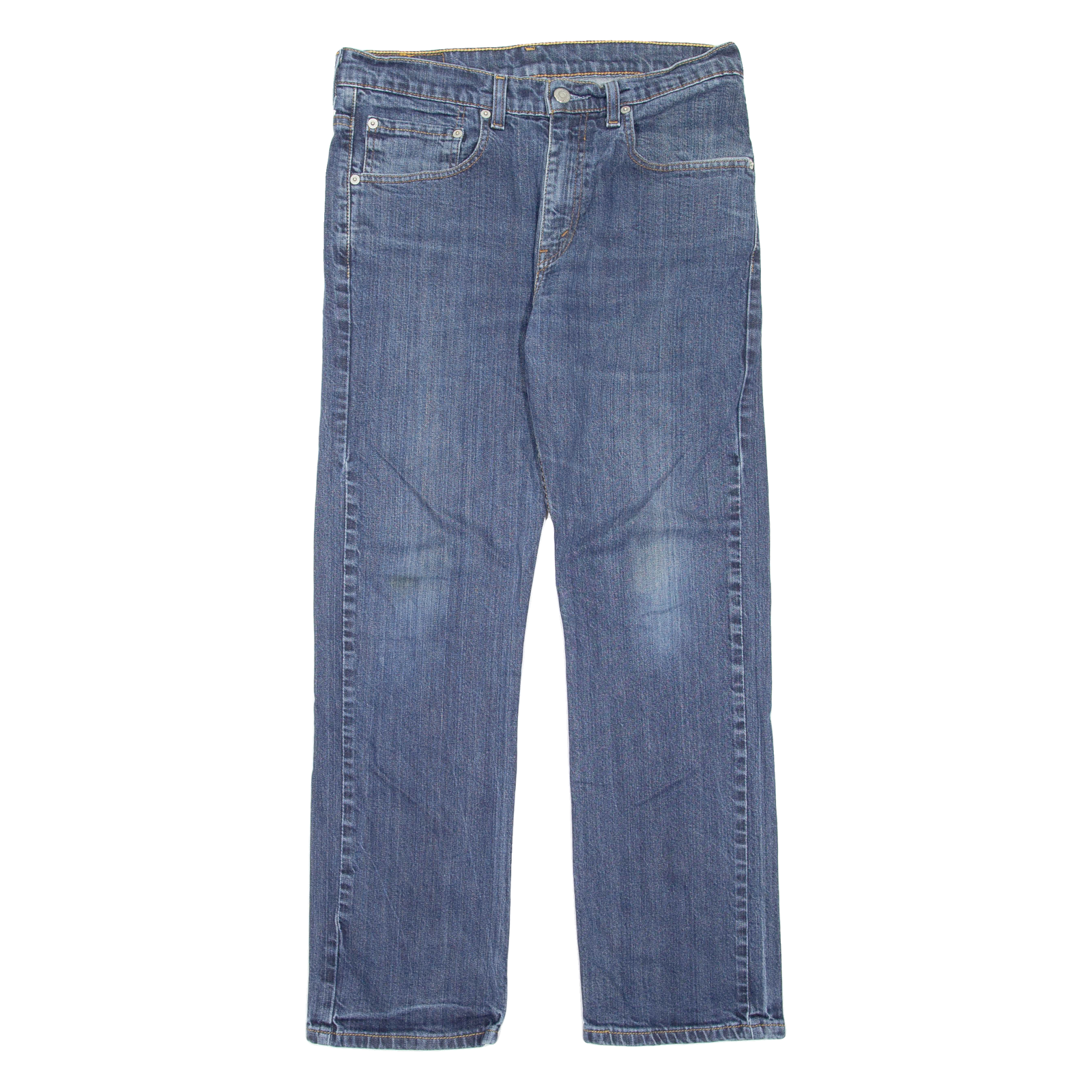 LEVI'S 752 Jeans Mens Blue Regular Straight Stone Wash W32 L30 Refurbished - N/A refurbished available on Cerqular
