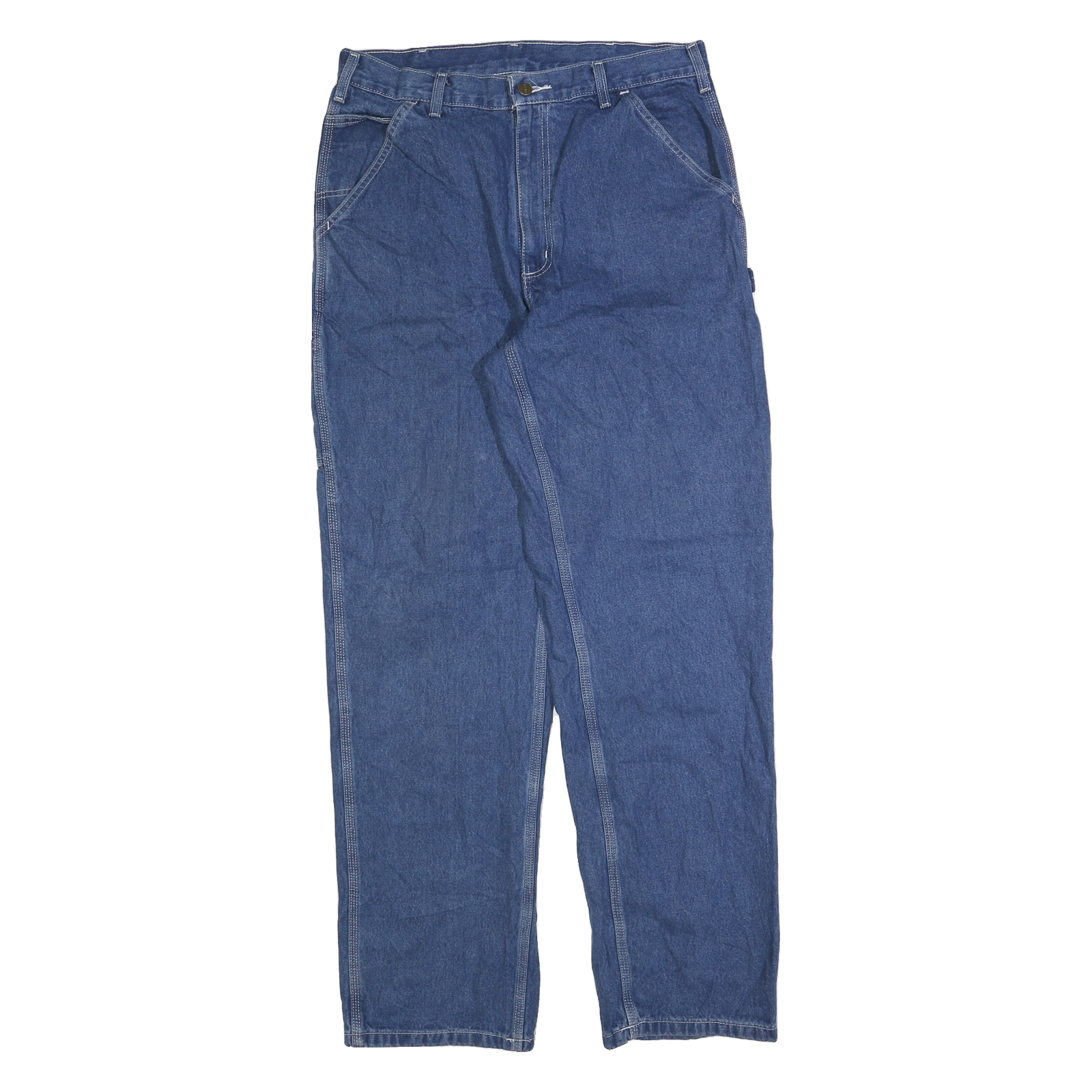 CARHARTT Mens Blue Regular Fit Denim Jeans W34 L34 Workwear Zip Closure Refurbished - N/A refurbished available on Cerqular