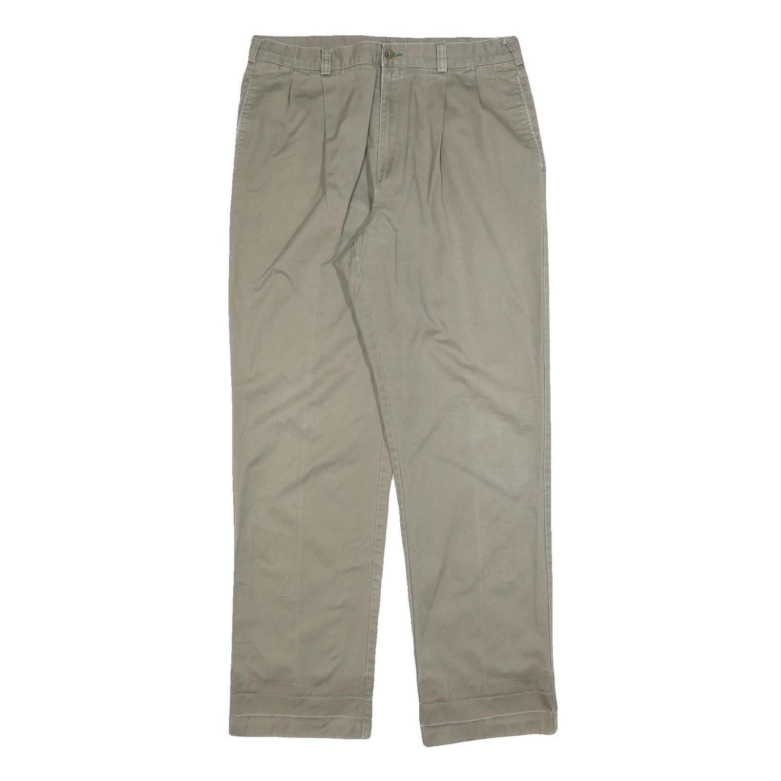 TOMMY HILFIGER Mens Cotton Blend Beige Regular Straight Trousers W36 L32 Classic Refurbished - N/A refurbished available on Cerqular
