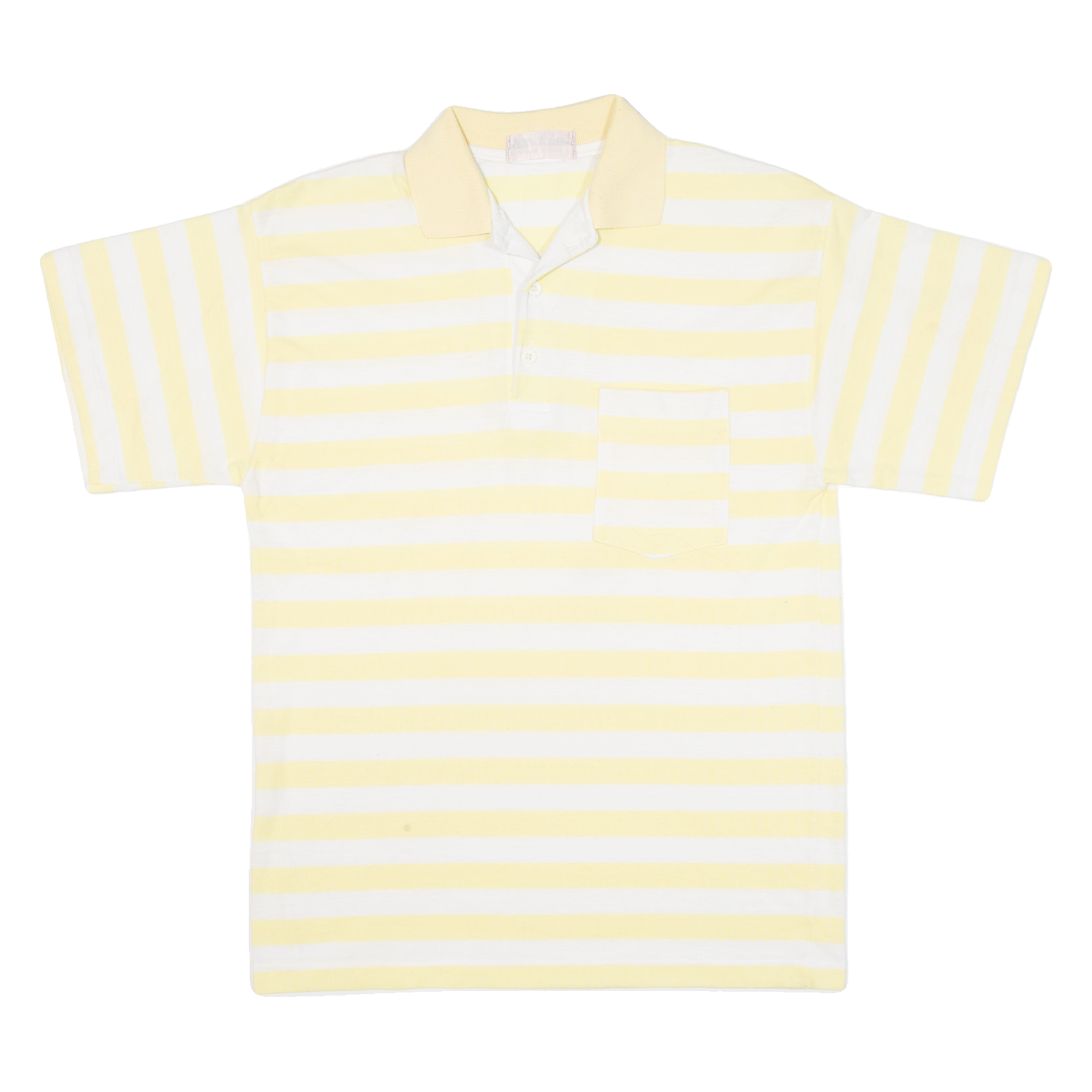 Mens Polo Shirt Yellow Striped S Refurbished - N/A refurbished available on Cerqular