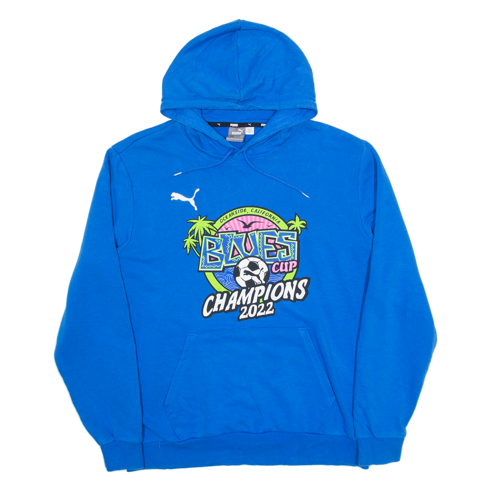 PUMA California Blues Cup Soccer 2022 Mens Blue Hoodie USA L Refurbished - N/A refurbished available on Cerqular