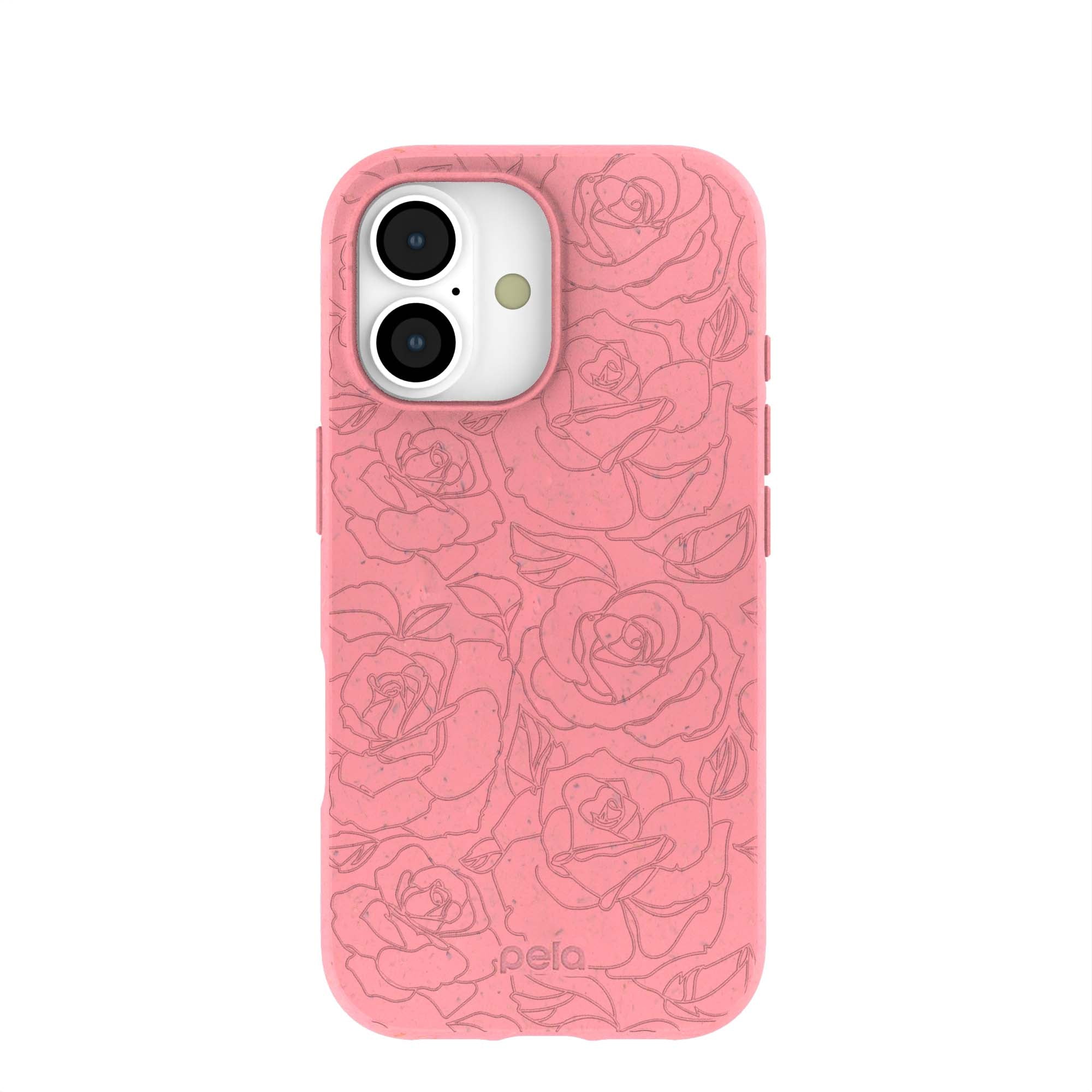Bubblegum Pink Rosettes iPhone 17 Case | MagSafe Compatibility: With MagSafe Refurbished - Pela Case refurbished available on Cerqular
