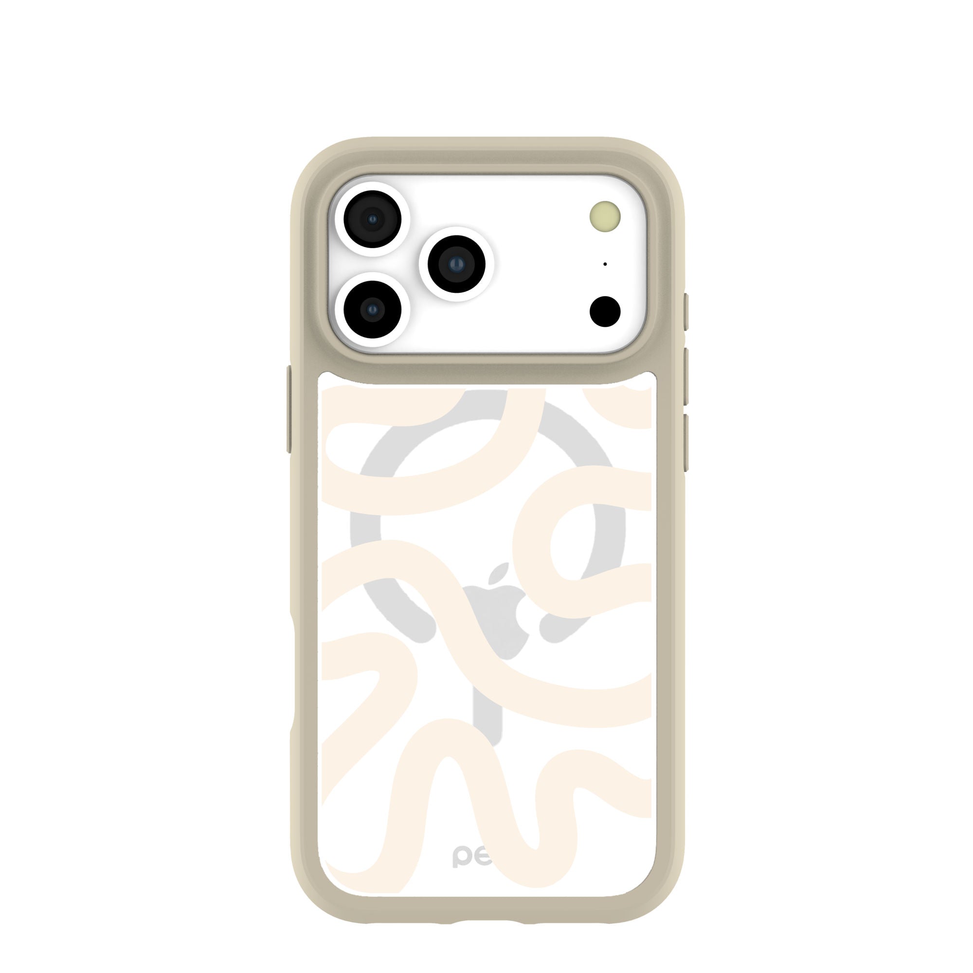 Clear Sandstone Wiggle iPhone 17 Pro Max Case With London Fog Ridge (MagSafe included) Refurbished - Pela Case refurbished available on Cerqular