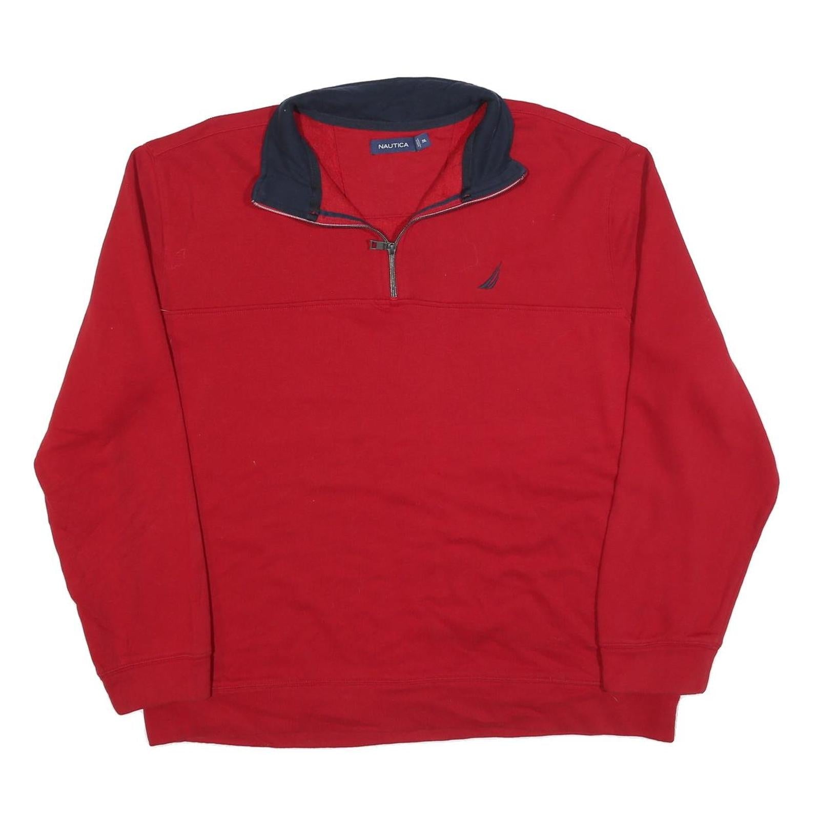 Buy NAUTICA Mens Red & Navy 1/4 Zip 2XL Sweatshirt Cotton Blend Casual Refurbished - $32.49 NAUTICA Mens Red & Navy 1/4 Zip 2XL Sweatshirt Cotton Blend Casual Refurbished - N/A refurbished available on Cerqular