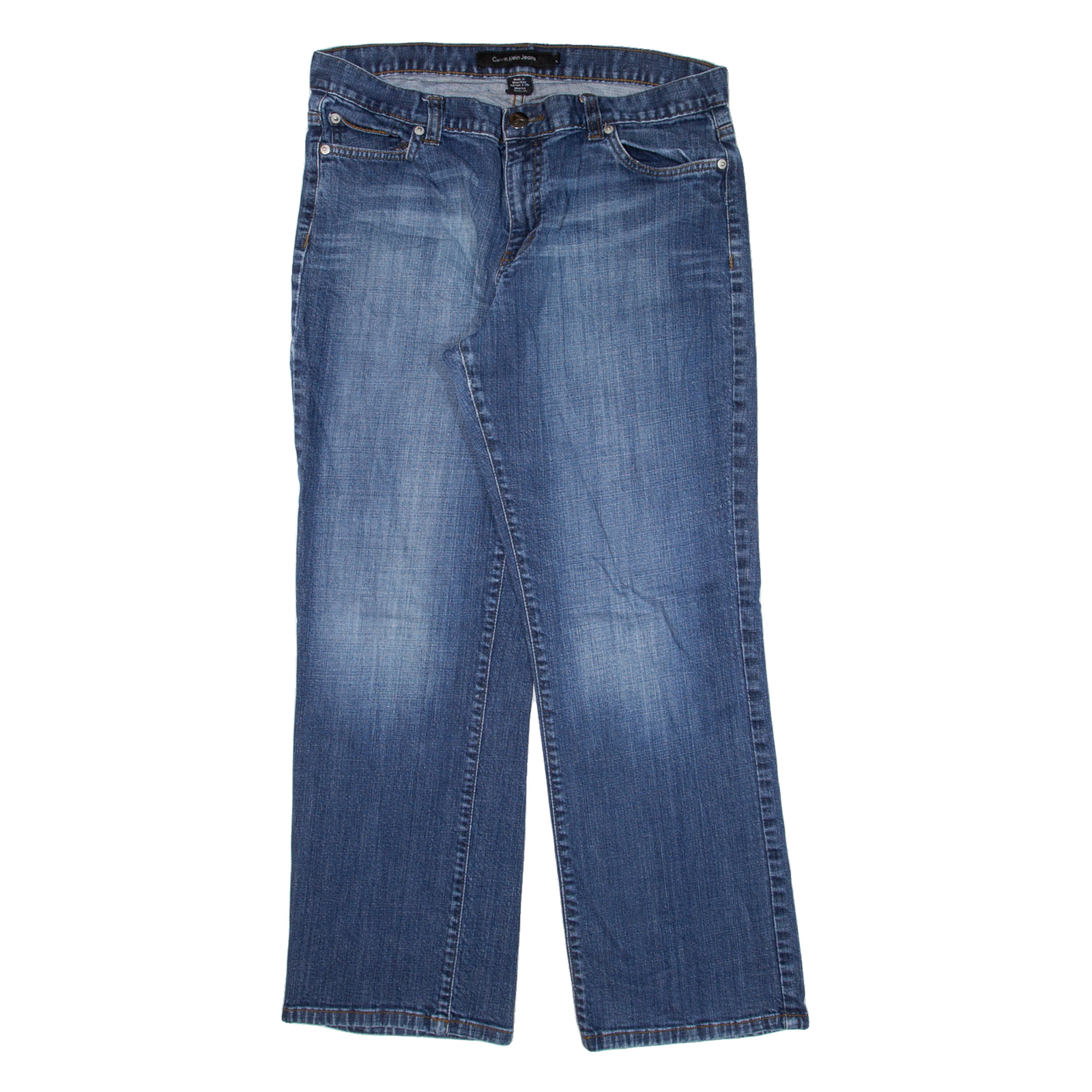 CALVIN KLEIN JEANS Womens Jeans Blue Relaxed Straight W32 L27 Refurbished - N/A refurbished available on Cerqular