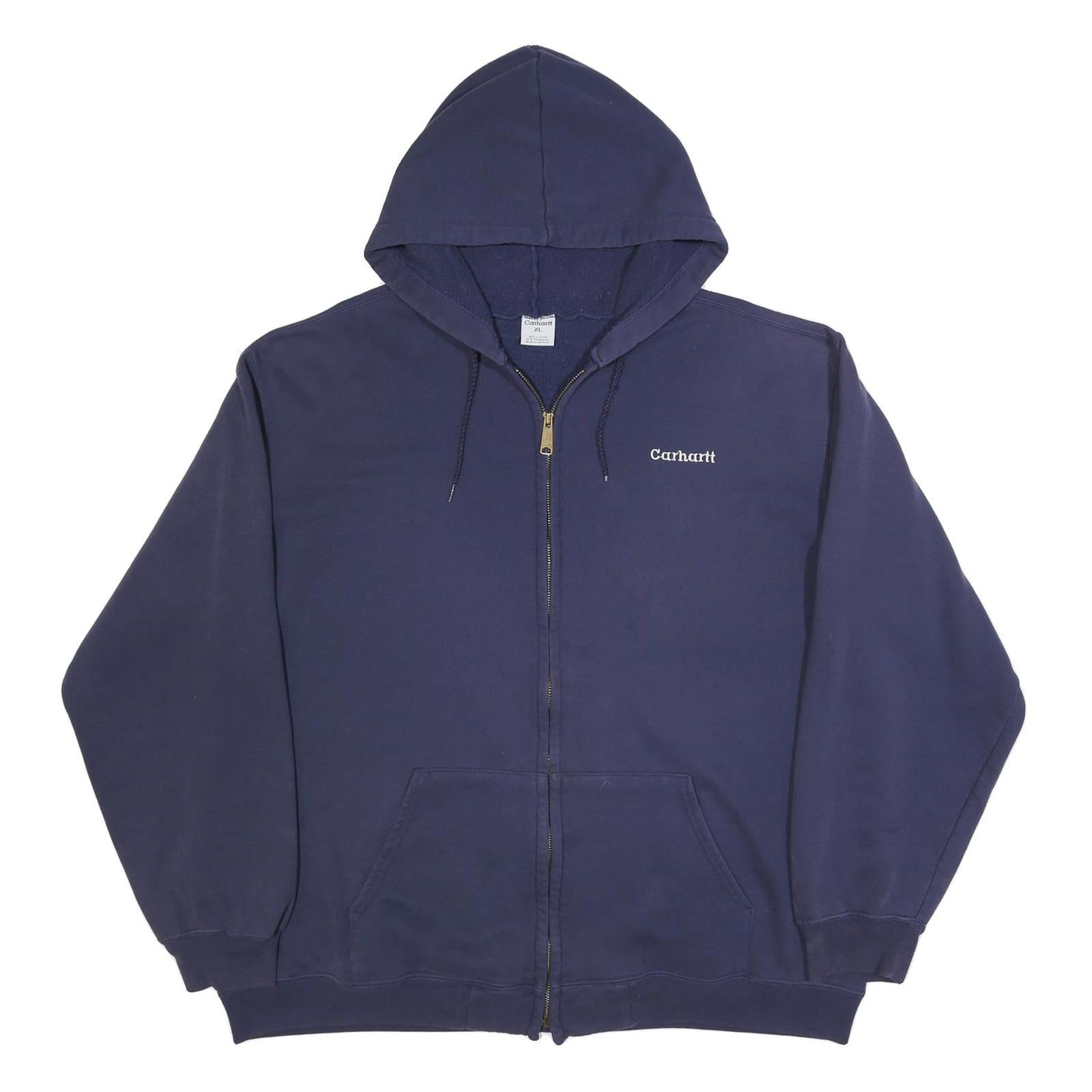 Buy CARHARTT Mens Navy Blue Zip Hoodie XL Cotton Blend Workwear Casual Zip-Up Refurbished - $59.79 CARHARTT Mens Navy Blue Zip Hoodie XL Cotton Blend Workwear Casual Zip-Up Refurbished - N/A refurbished available on Cerqular