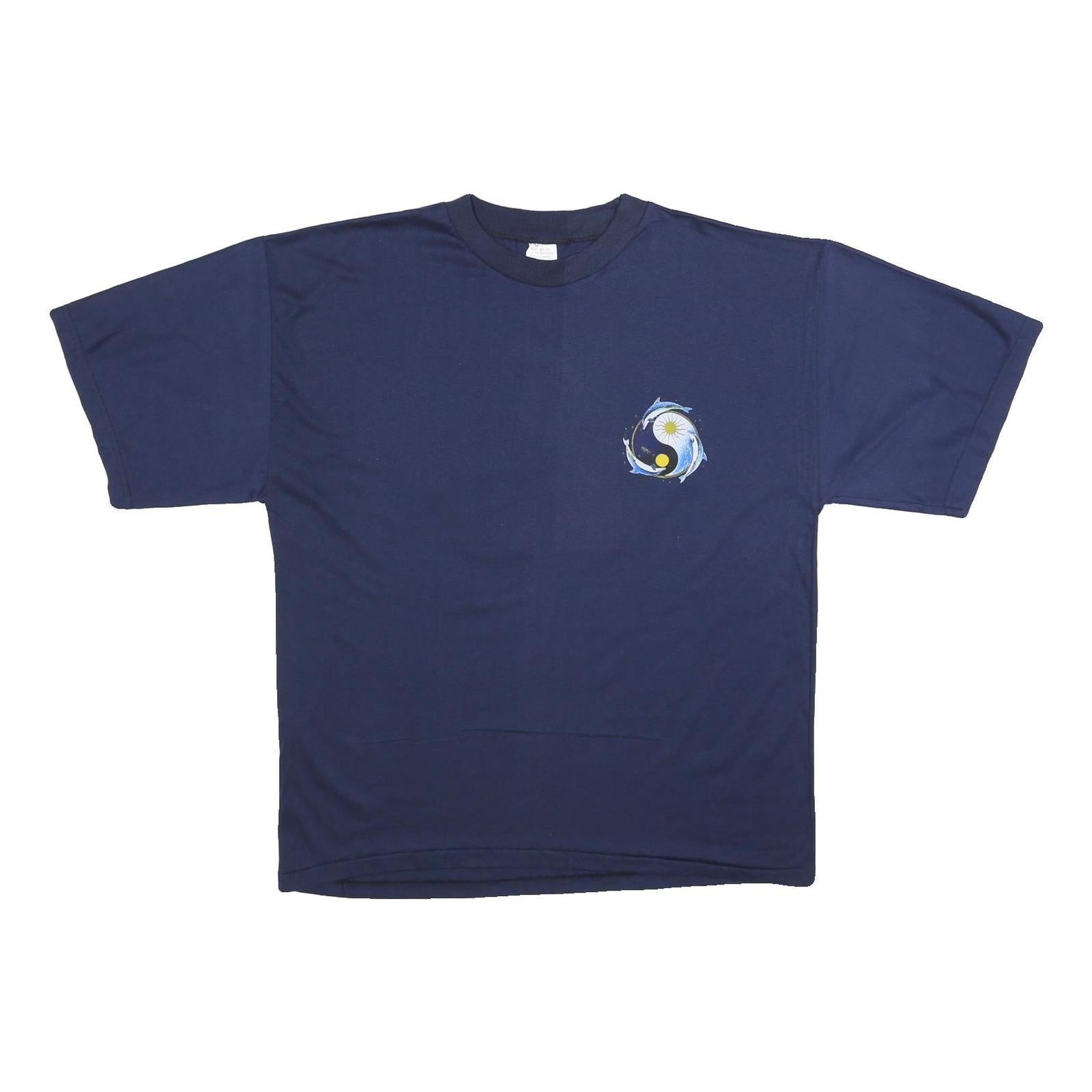 Mens Navy Blue Graphic T-Shirt XL Short Sleeve Crew Neck Preserve Our Oceans Refurbished - N/A refurbished available on Cerqular