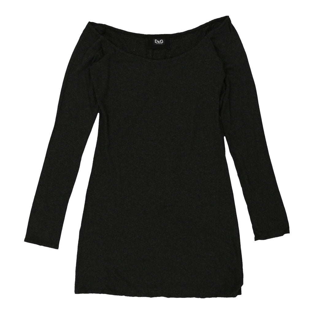 Dolce & Gabbana T-Shirt Dress - Large Grey Viscose | Size: large Refurbished - N/A (Preloved Designer is not a specific brand, it refurbished available on Cerqular