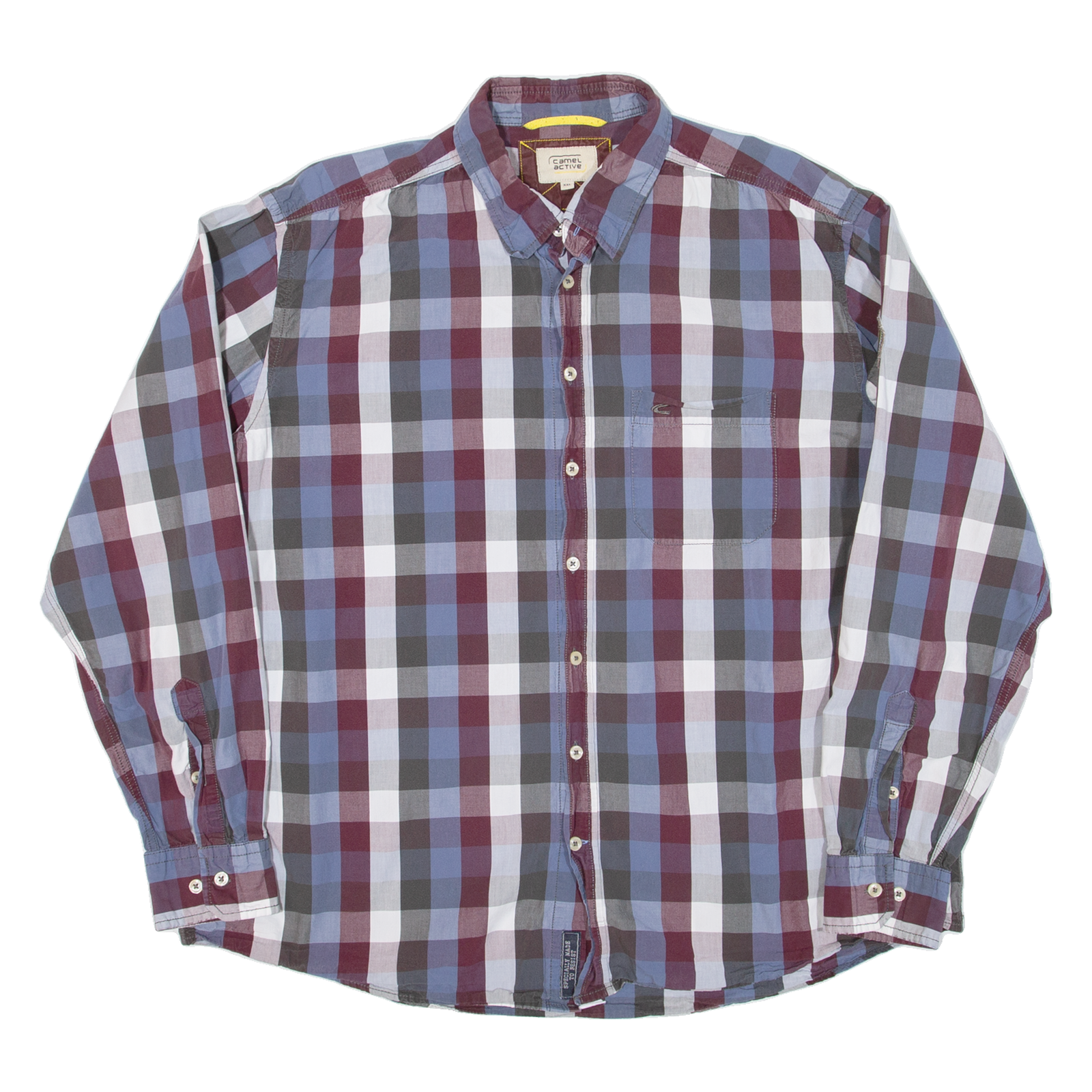CAMEL ACTIVE Mens Shirt Blue Check Long Sleeve 2XL Refurbished - N/A refurbished available on Cerqular