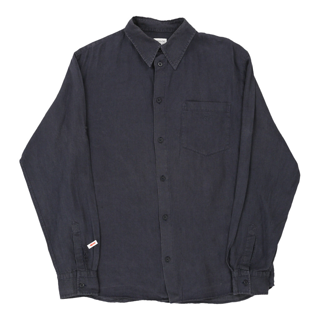Buy Age 14 Armani Shirt - Large Grey Linen | Size: large Refurbished - $28.01 Age 14 Armani Shirt - Large Grey Linen | Size: large Refurbished - N/A (Preloved Designer is not a specific brand, it refurbished available on Cerqular