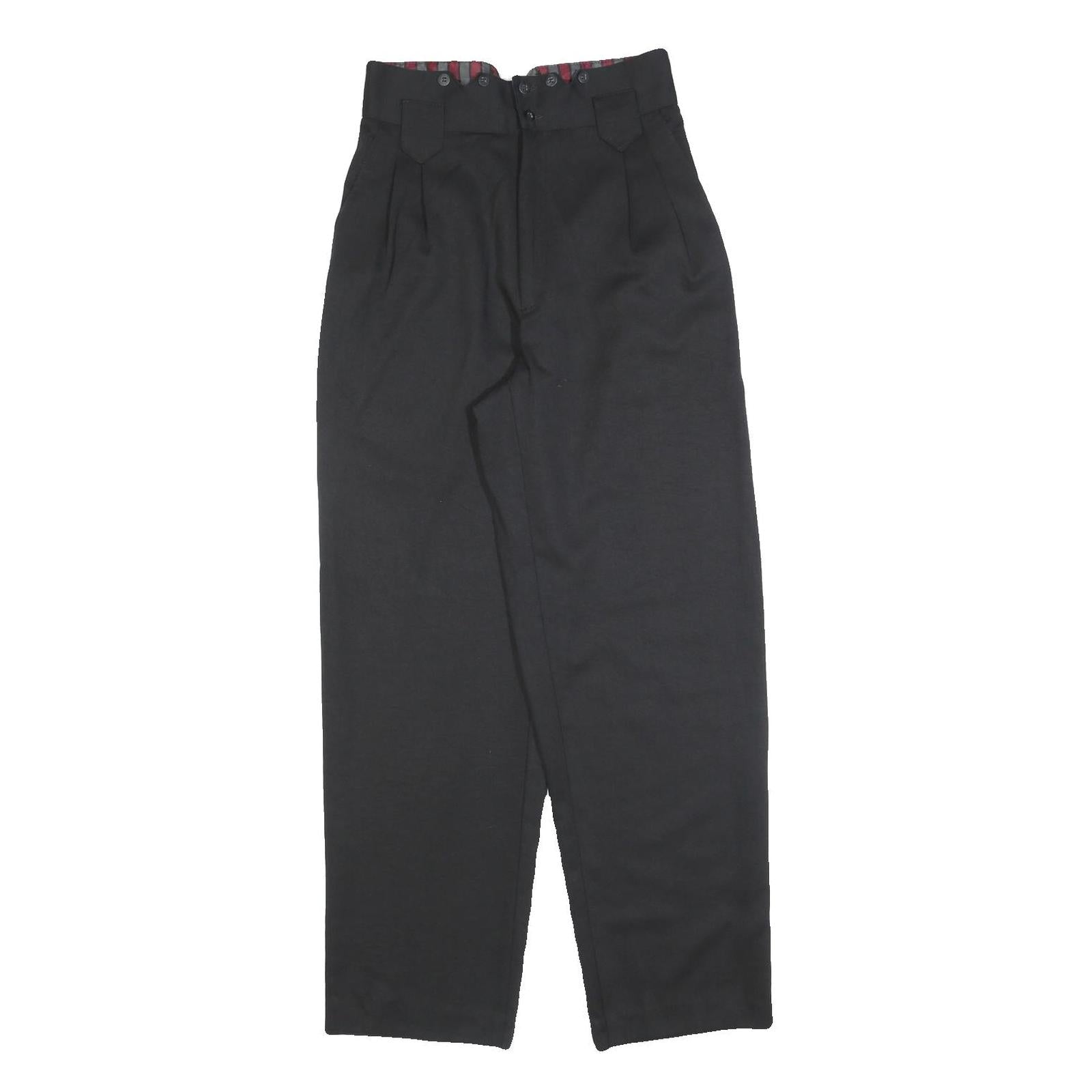 Womens Black Relaxed Fit Zip Closure Trousers W26 L30 Classic Style Refurbished - N/A refurbished available on Cerqular