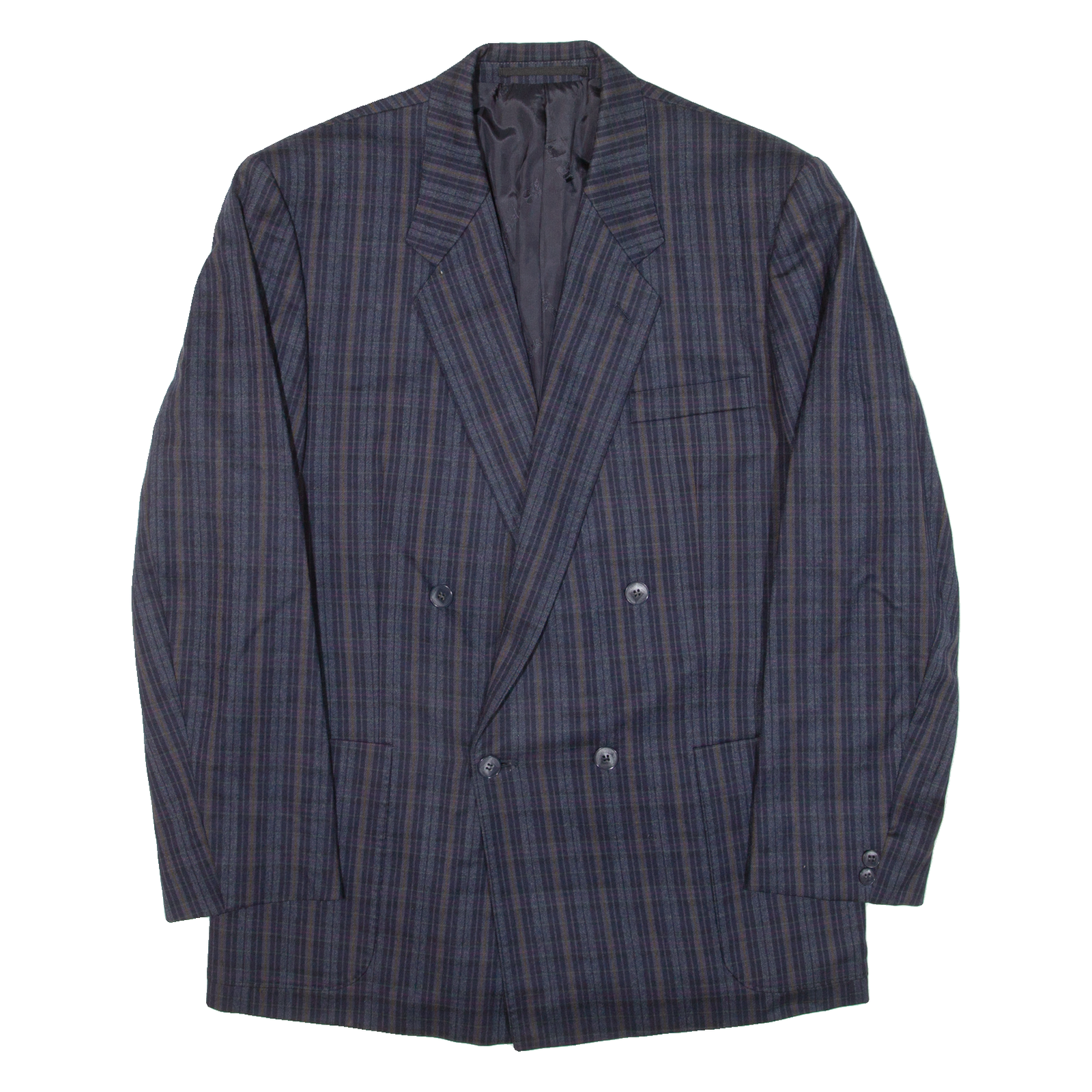 JEAN JACQUES BENSON Mens Blazer Jacket Blue Knit Check M Refurbished - N/A refurbished available on Cerqular