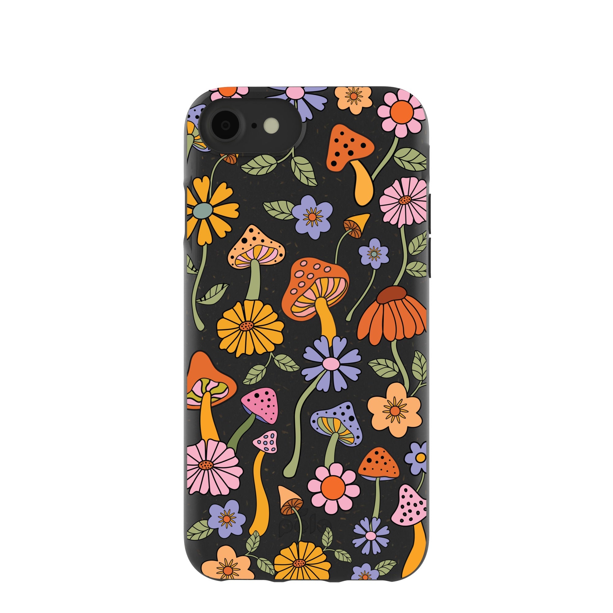 Black Midnight Shrooms iPhone 6/6s/7/8/SE Case Refurbished - Pela Case refurbished available on Cerqular