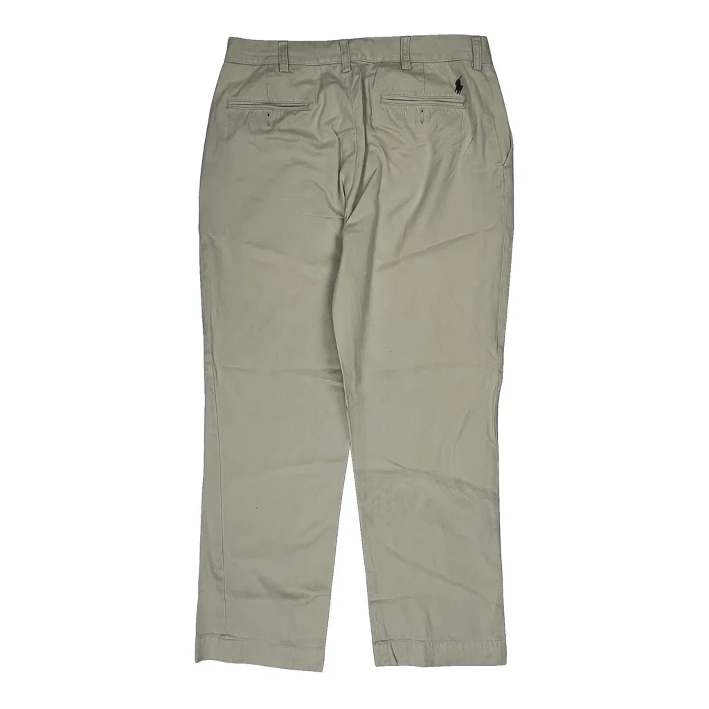 Polo By Ralph Lauren Chinos - 34W 30L Beige Cotton Refurbished - Thrifted (note: this is a term often used to describe second- refurbished available on Cerqular
