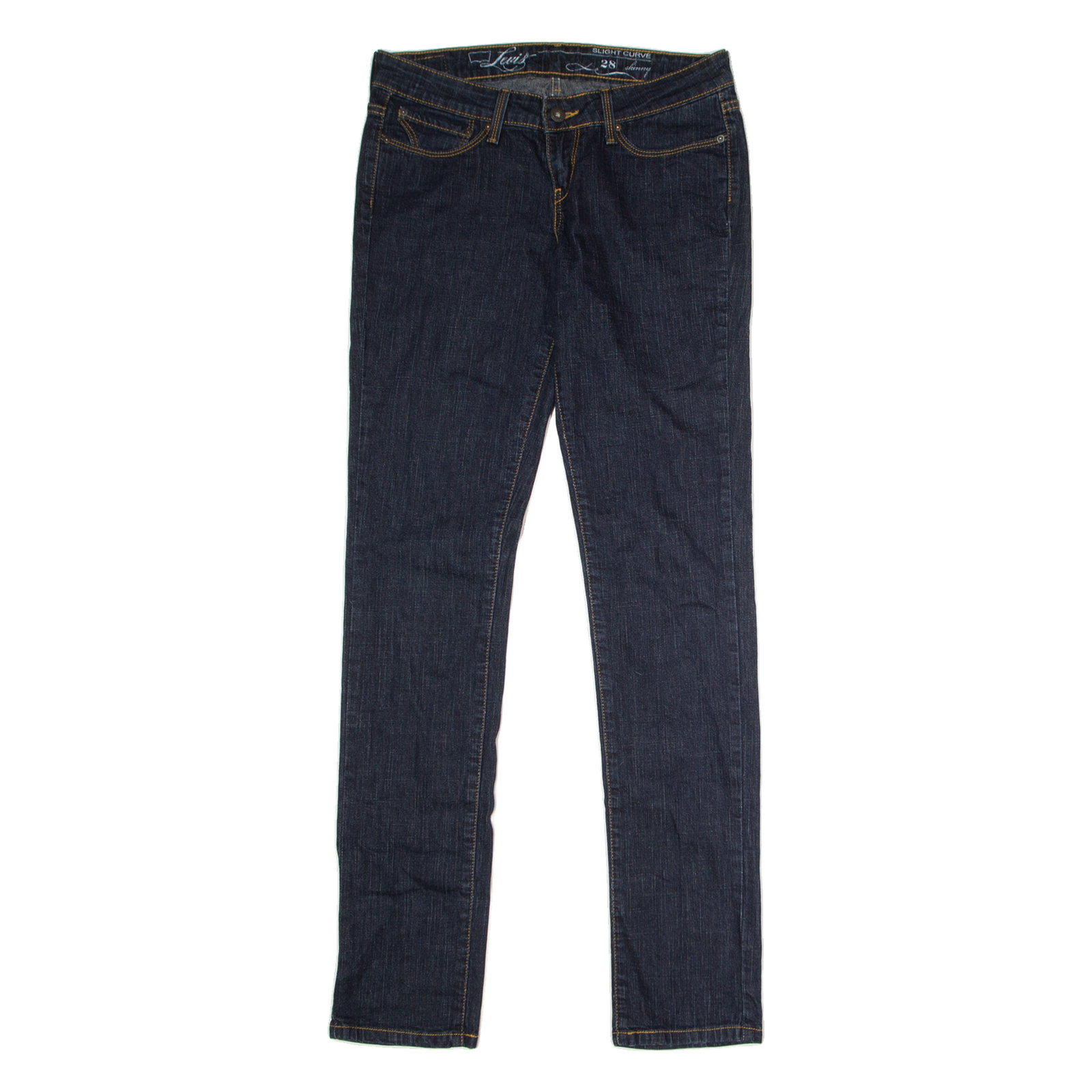 LEVI'S Slight Curve Womens Jeans Blue Relaxed Skinny Raw W28 L33 Refurbished - N/A refurbished available on Cerqular