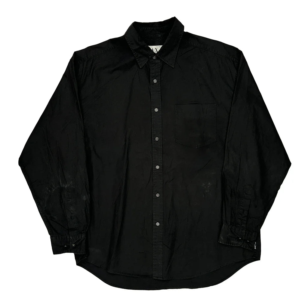 Buy Armani Exchange Shirt - Large Black Cotton Refurbished - $43.20 Armani Exchange Shirt - Large Black Cotton Refurbished - Thrifted (note: this is a term often used to describe second- refurbished available on Cerqular