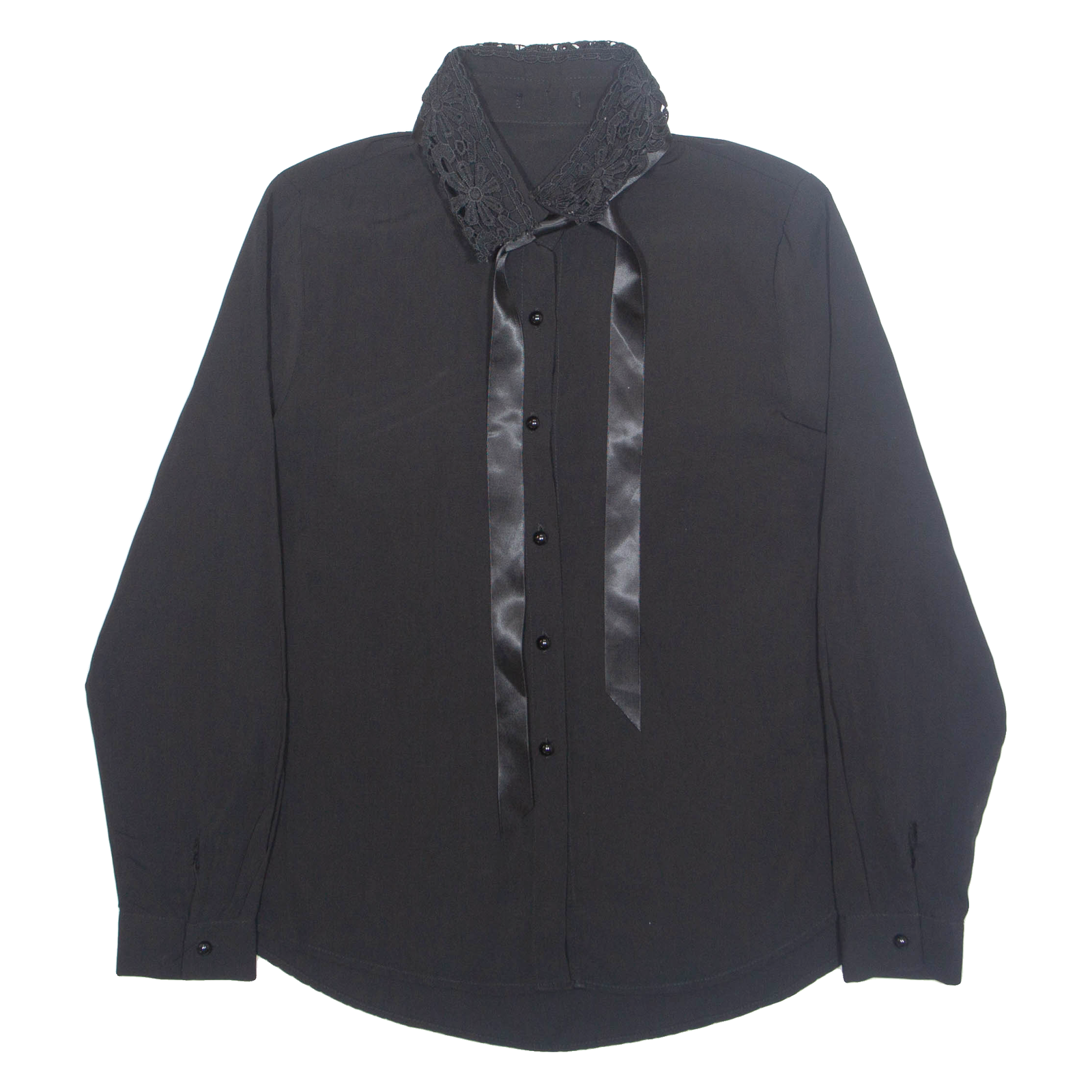 Womens Shirt Black Collared Long Sleeve M Refurbished - N/A refurbished available on Cerqular