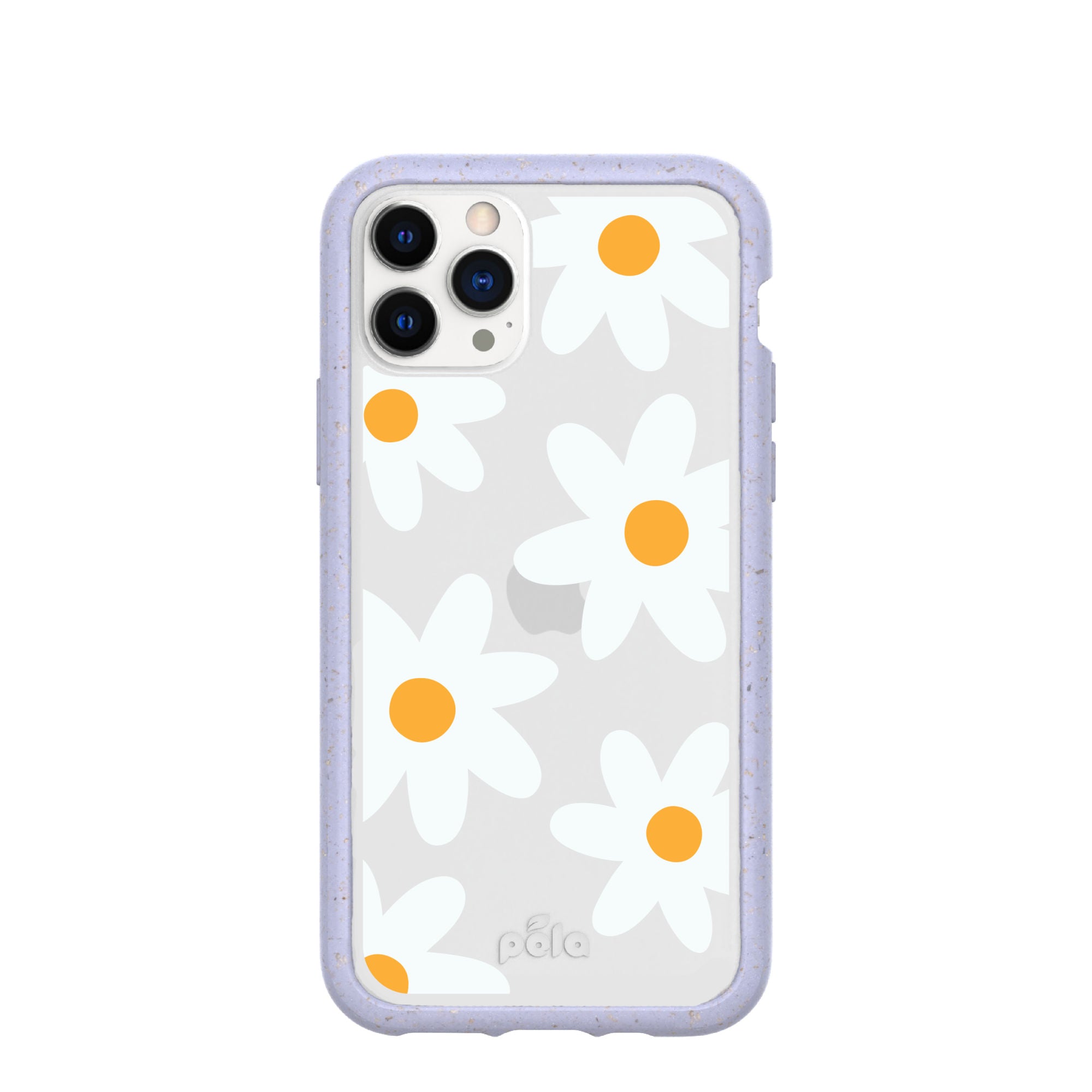 Clear Daisy iPhone 11 Pro Case With Lavender Ridge Refurbished - Pela Case refurbished available on Cerqular