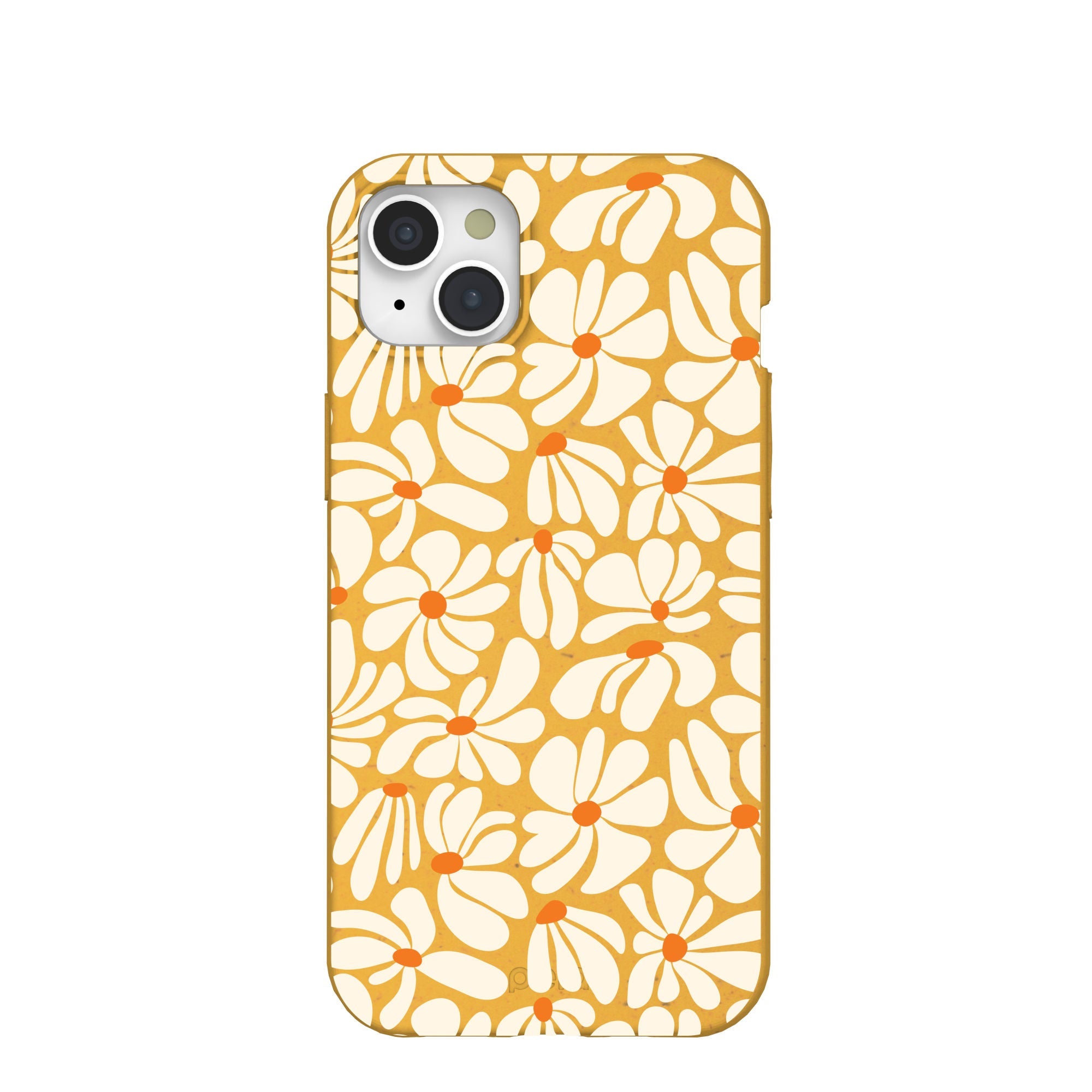 Honey Funky Petals iPhone 15 Plus Case Refurbished - Pela Case refurbished available on Cerqular