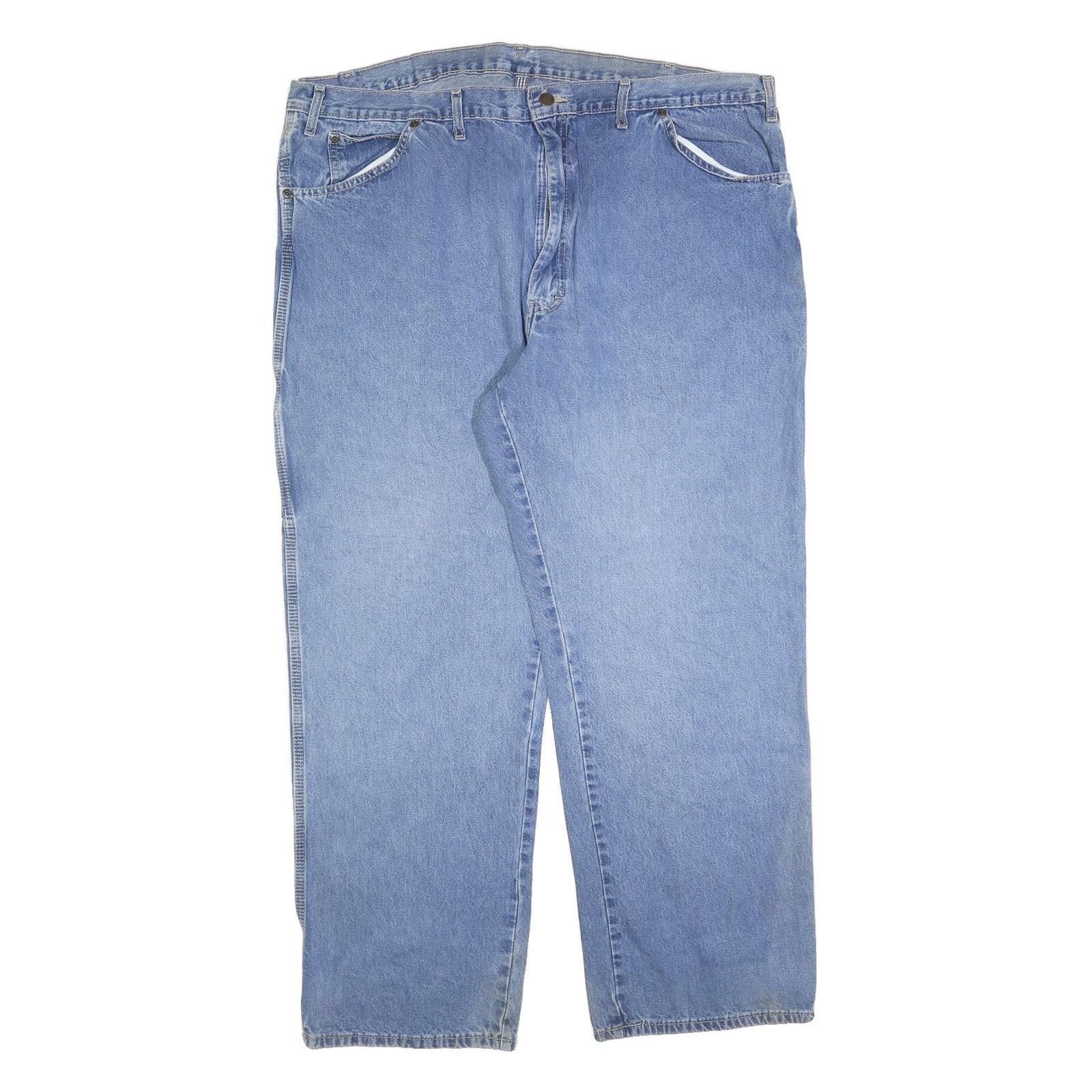 DICKIES Mens Relaxed Blue Denim Jeans W44 L32 Zip Cotton Blend Casual Workwear Refurbished - N/A refurbished available on Cerqular