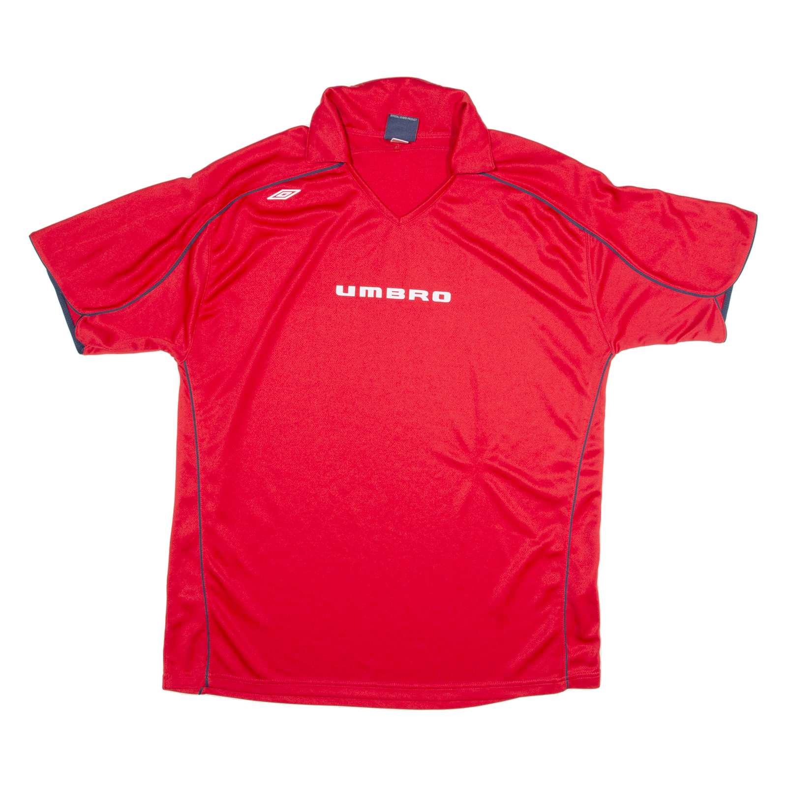 UMBRO Mens T-Shirt Red Collared XL Refurbished - N/A refurbished available on Cerqular