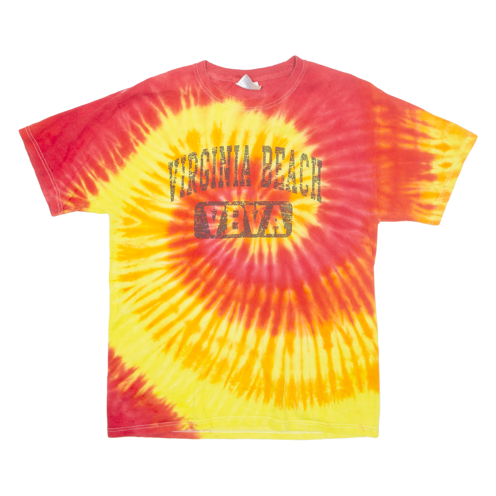 HANES Virginia Beach Mens Tie Dye T-Shirt Red USA M Refurbished - N/A refurbished available on Cerqular