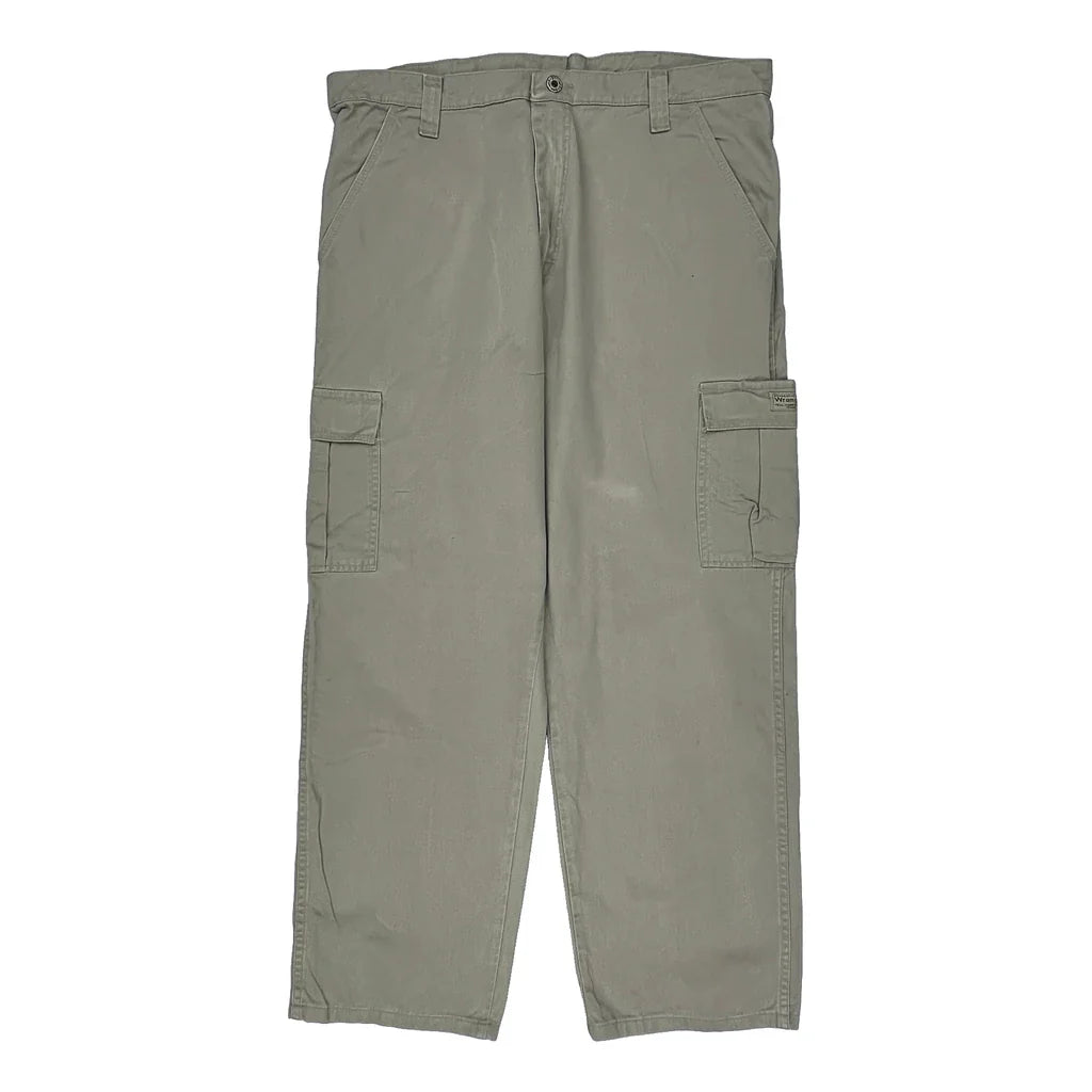 Buy Wrangler Cargo Trousers - 38W 30L Khaki Cotton Refurbished - $40.19 Wrangler Cargo Trousers - 38W 30L Khaki Cotton Refurbished - Thrifted (note: this is a term often used to describe second- refurbished available on Cerqular