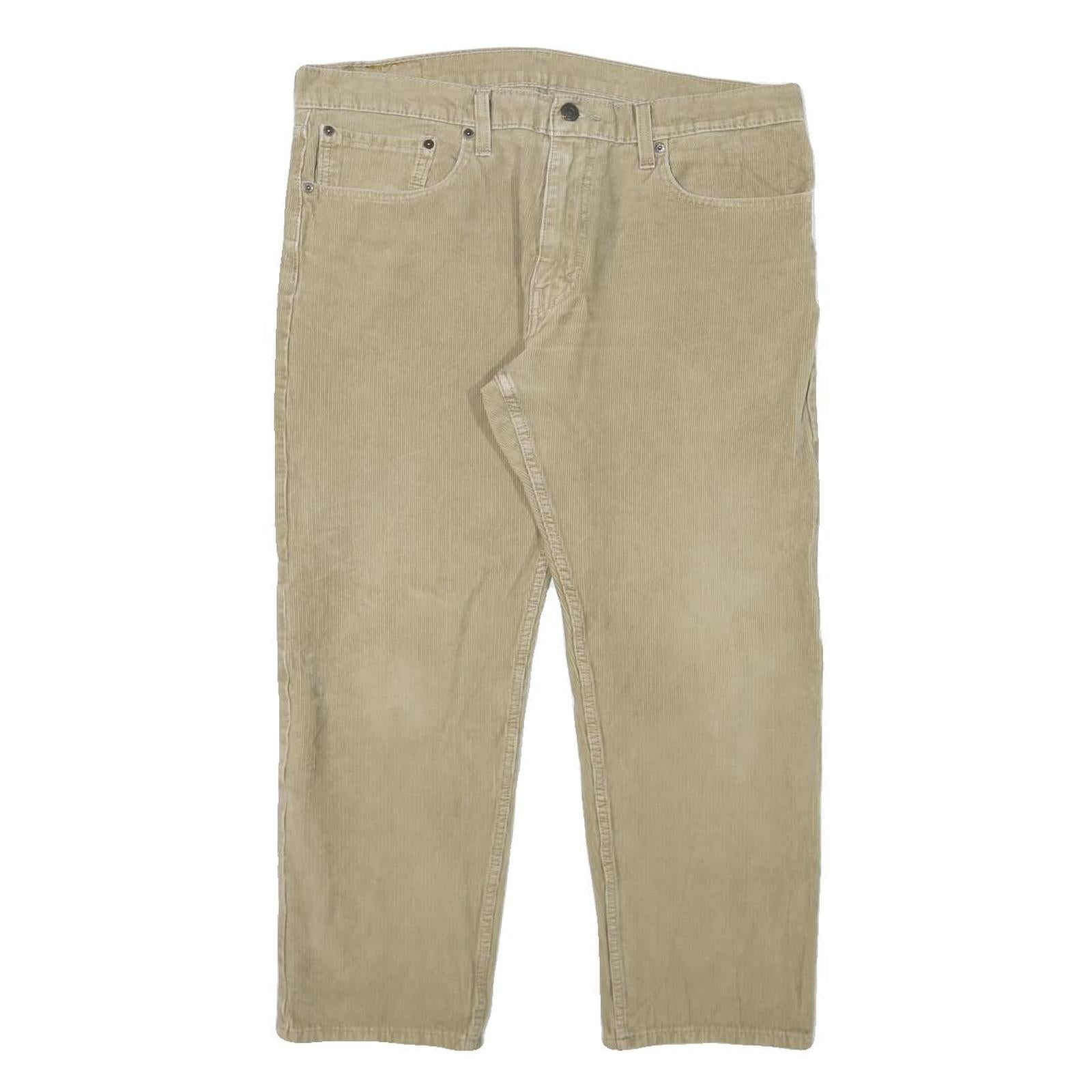 LEVI'S Mens Regular Beige Cotton Blend Regular Fit Zip Trousers W36 L25 Refurbished - N/A refurbished available on Cerqular