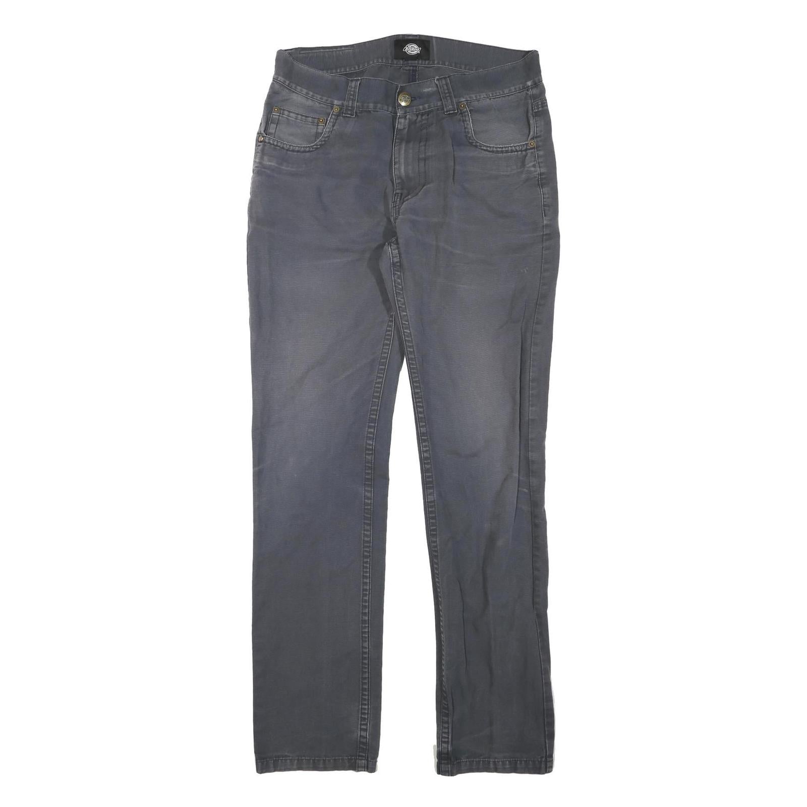 DICKIES Mens Cotton Blend Blue Regular Straight Trousers W32 L34 Workwear Zip Refurbished - N/A refurbished available on Cerqular