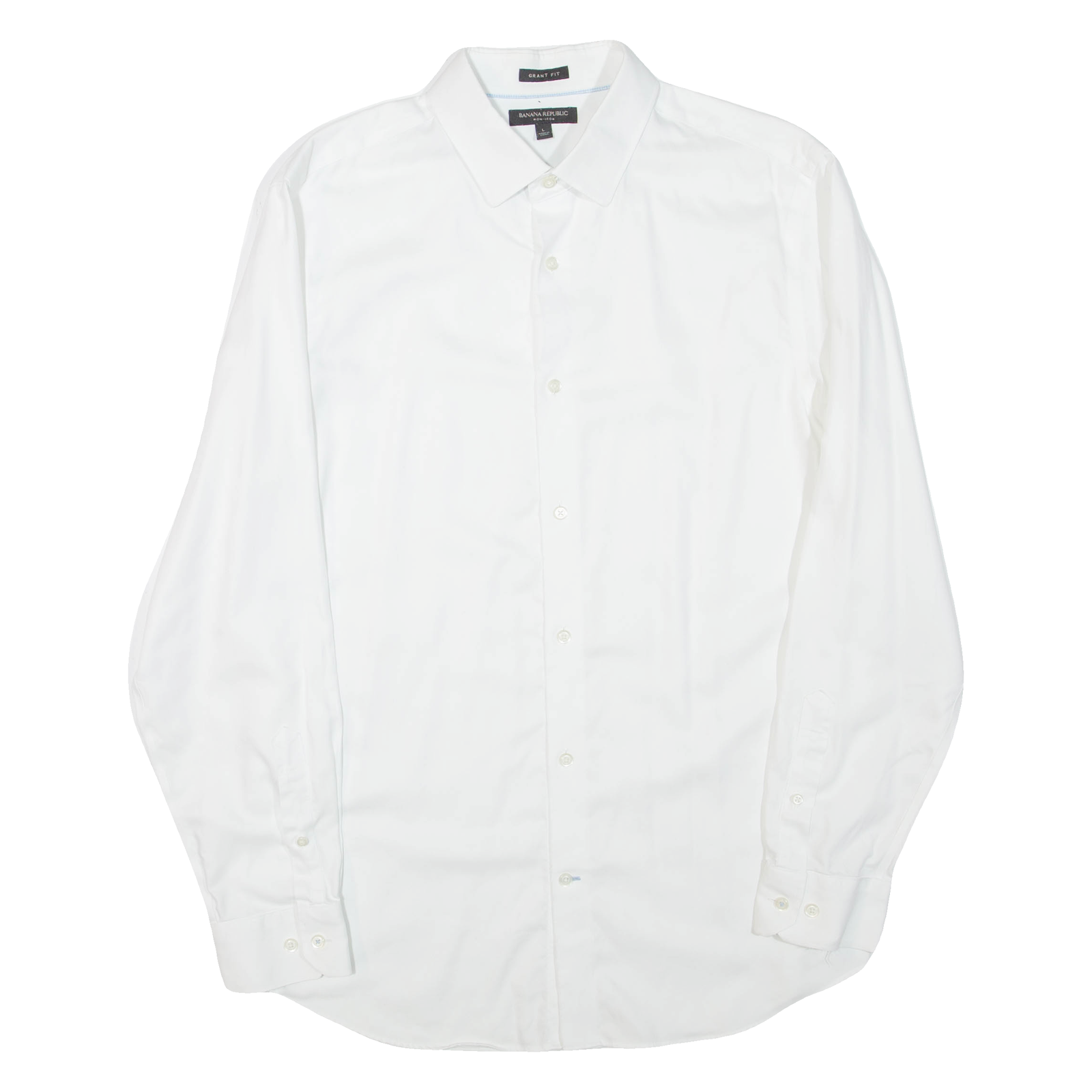 BANANA REPUBLIC Mens Plain Shirt White Long Sleeve L Refurbished - N/A refurbished available on Cerqular
