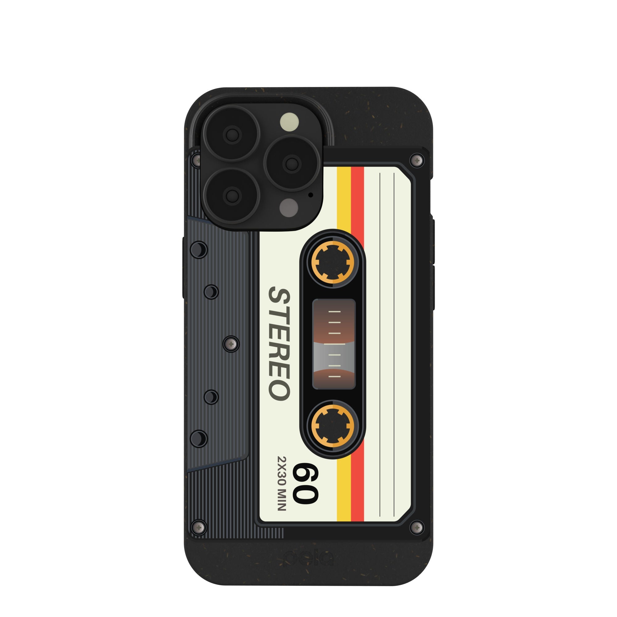 Black Cassette iPhone 13 Pro Case Refurbished - Pela Case refurbished available on Cerqular