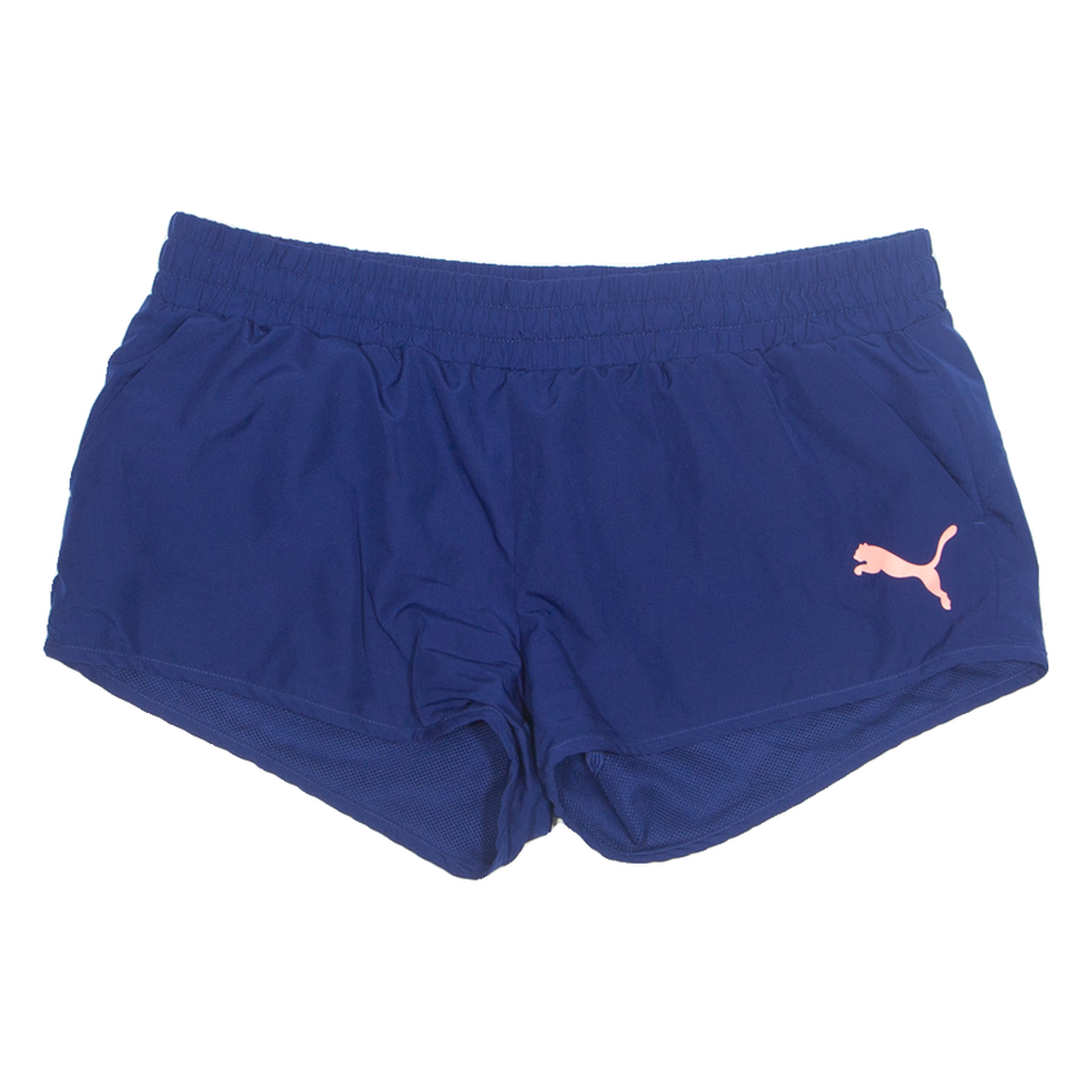 PUMA Mesh Lined Womens Sports Shorts Blue Relaxed UK 14 W33 Refurbished - N/A refurbished available on Cerqular