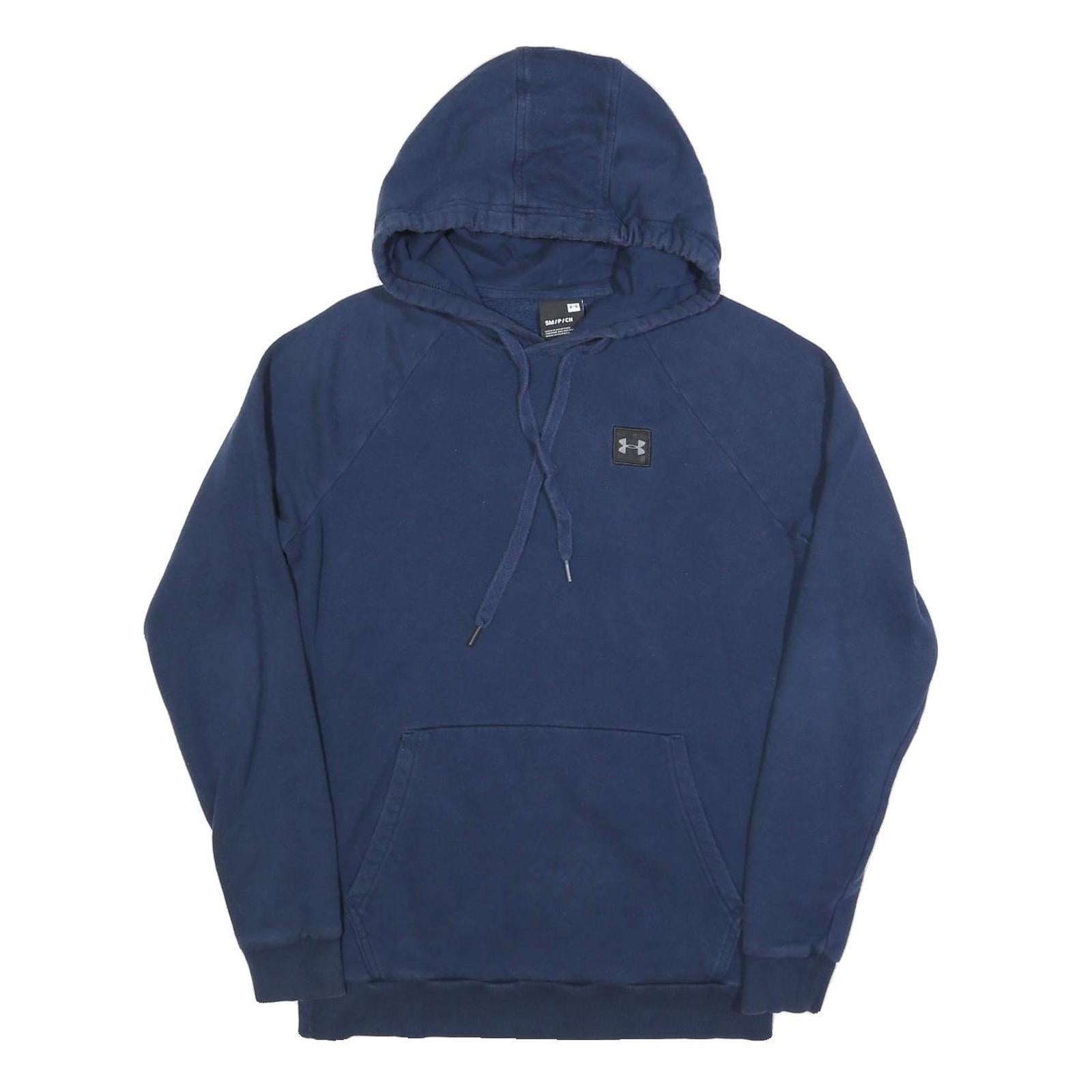UNDER ARMOUR Mens Navy Blue Hoodie S Cotton Blend Casual Pullover Sweatshirt Refurbished - N/A refurbished available on Cerqular