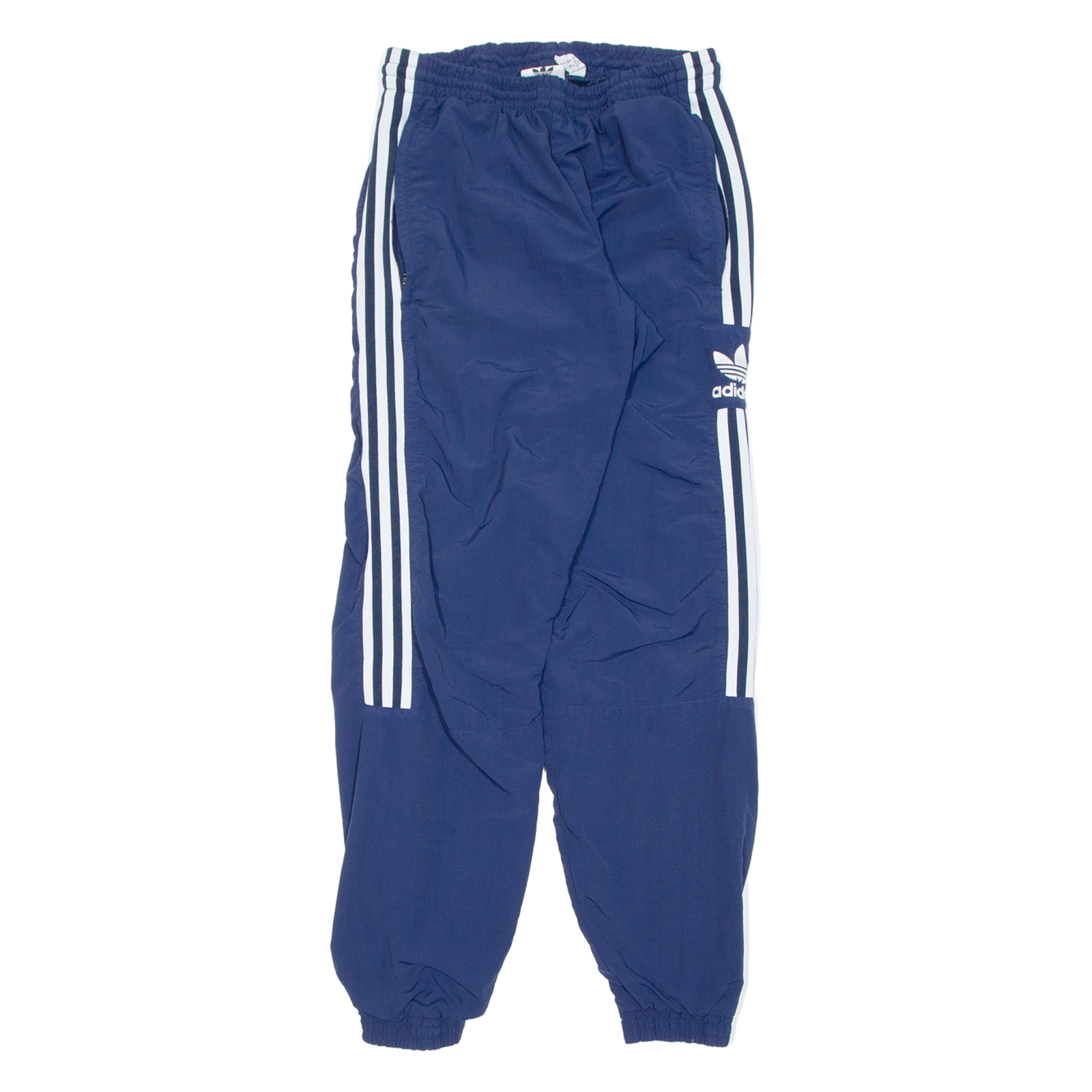 ADIDAS Mens Track Pants Blue Tapered XS W26 L30 Refurbished - N/A refurbished available on Cerqular