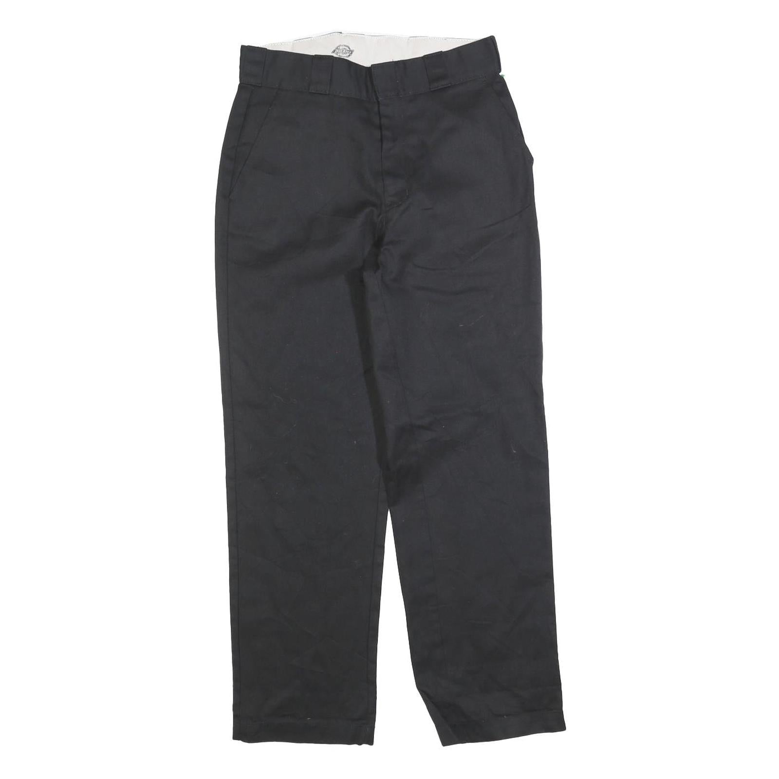 DICKIES Womens Cotton Blend Black Regular Fit Straight Trousers W28 L28 Workwear Refurbished - N/A refurbished available on Cerqular