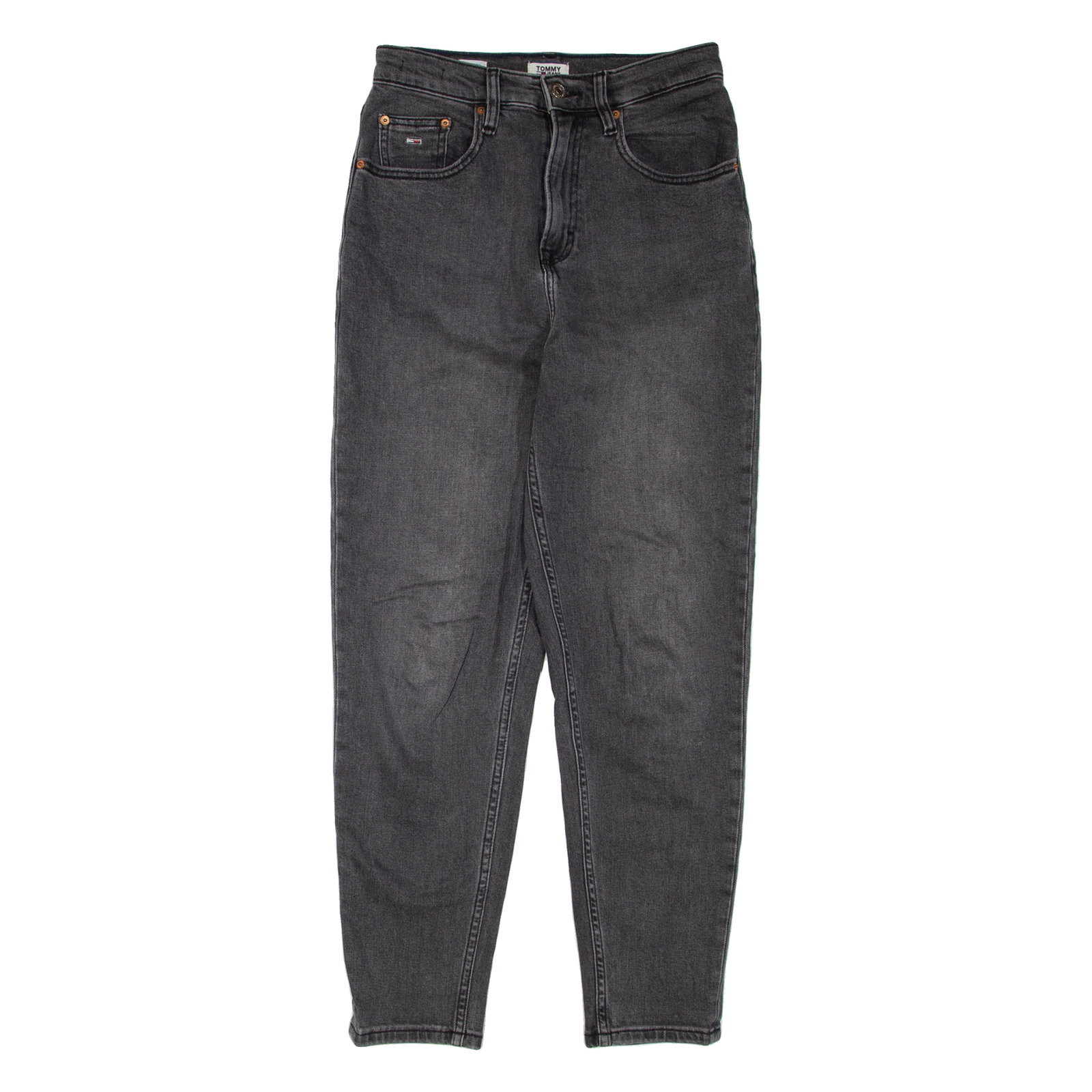 TOMMY HILFIGER High Rise Womens Jeans Grey Regular Mom W26 L32 Refurbished - N/A refurbished available on Cerqular