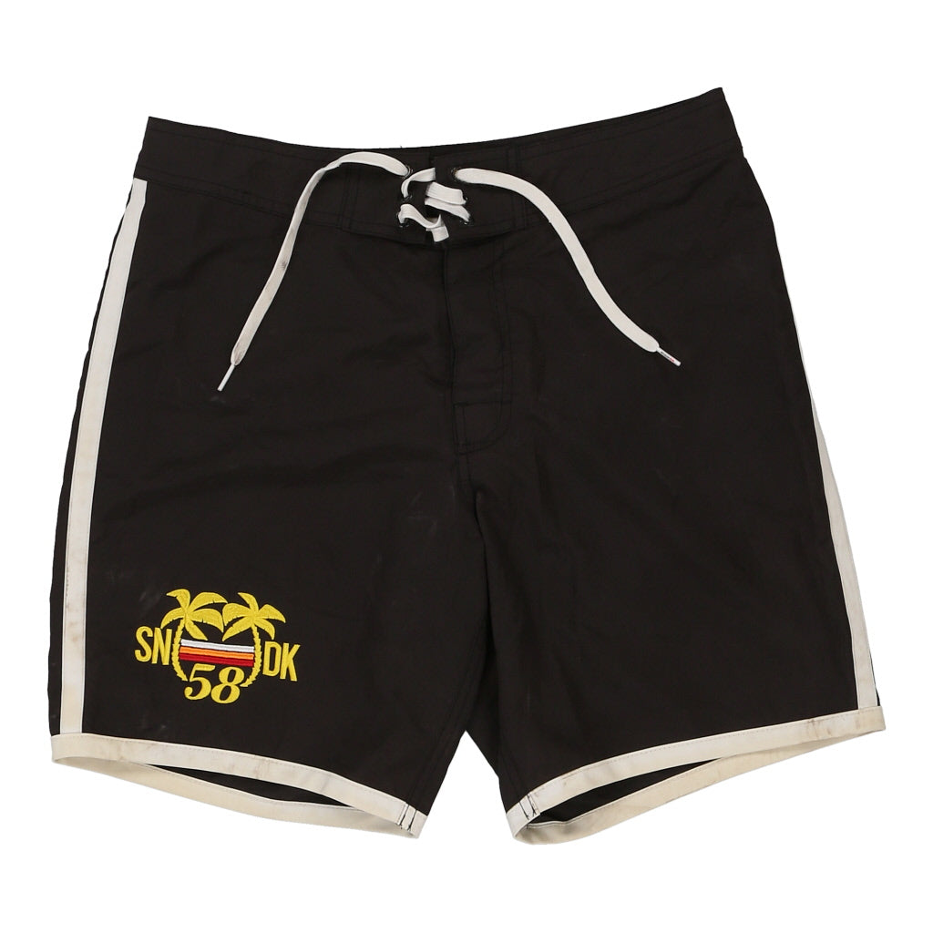 Sndk58 Sport Shorts - Medium Black Cotton Refurbished - Thrifted (note: this is a term often used to describe second- refurbished available on Cerqular