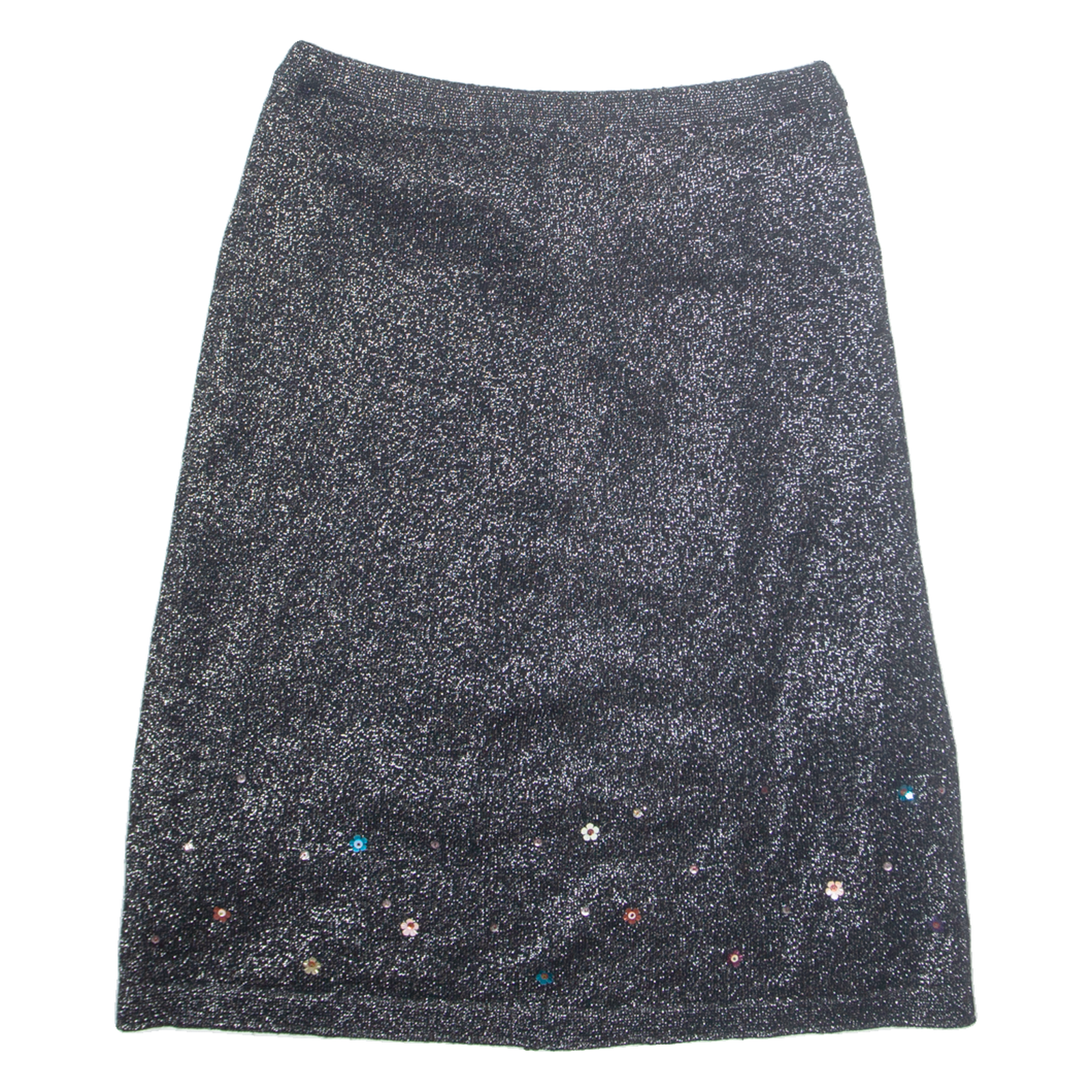 Womens Straight Skirt Silver Midi Floral M Refurbished - N/A refurbished available on Cerqular