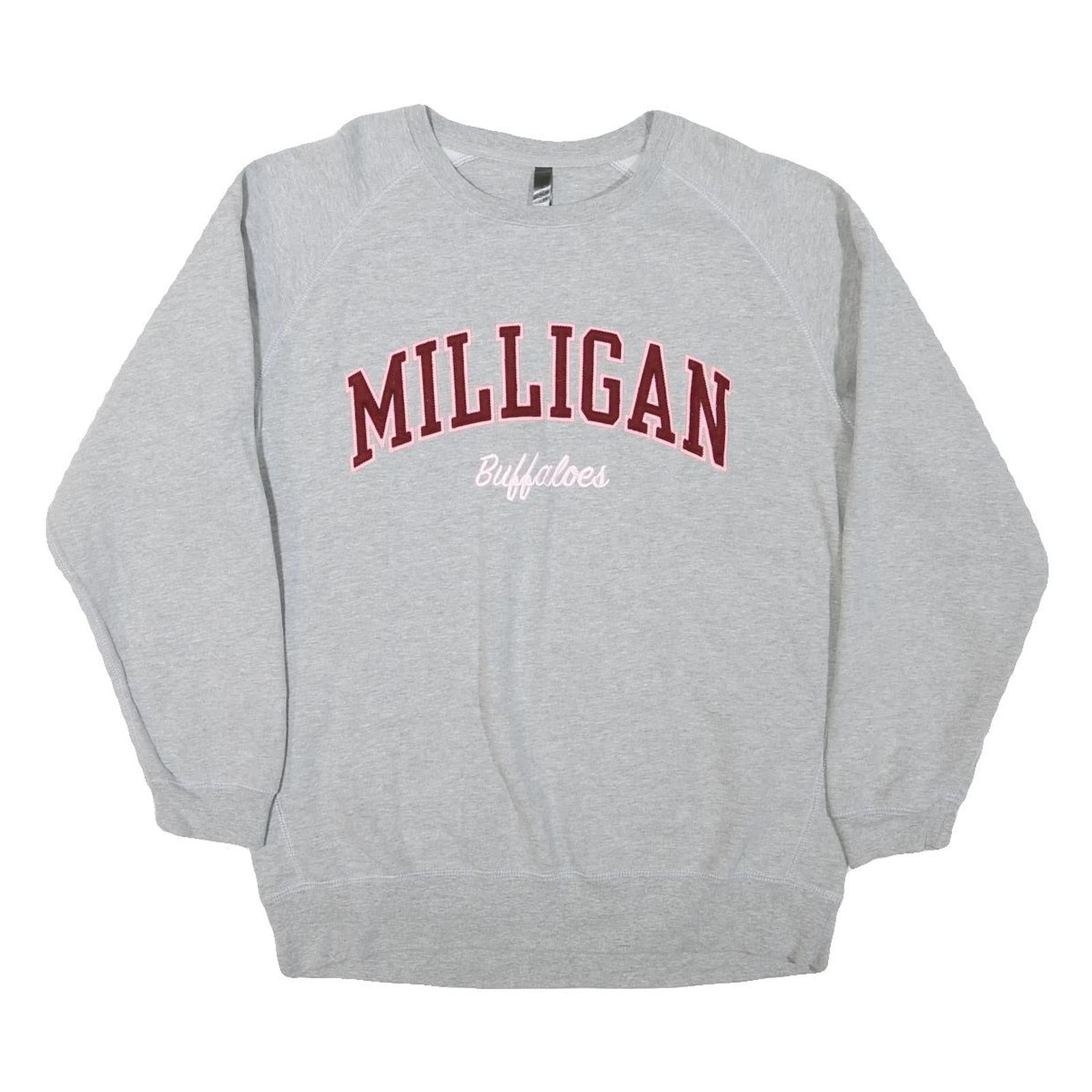 OURAY Mens Grey Milligan Buffaloes Crew Neck L Sweatshirt Cotton Blend Pullover Refurbished - N/A refurbished available on Cerqular