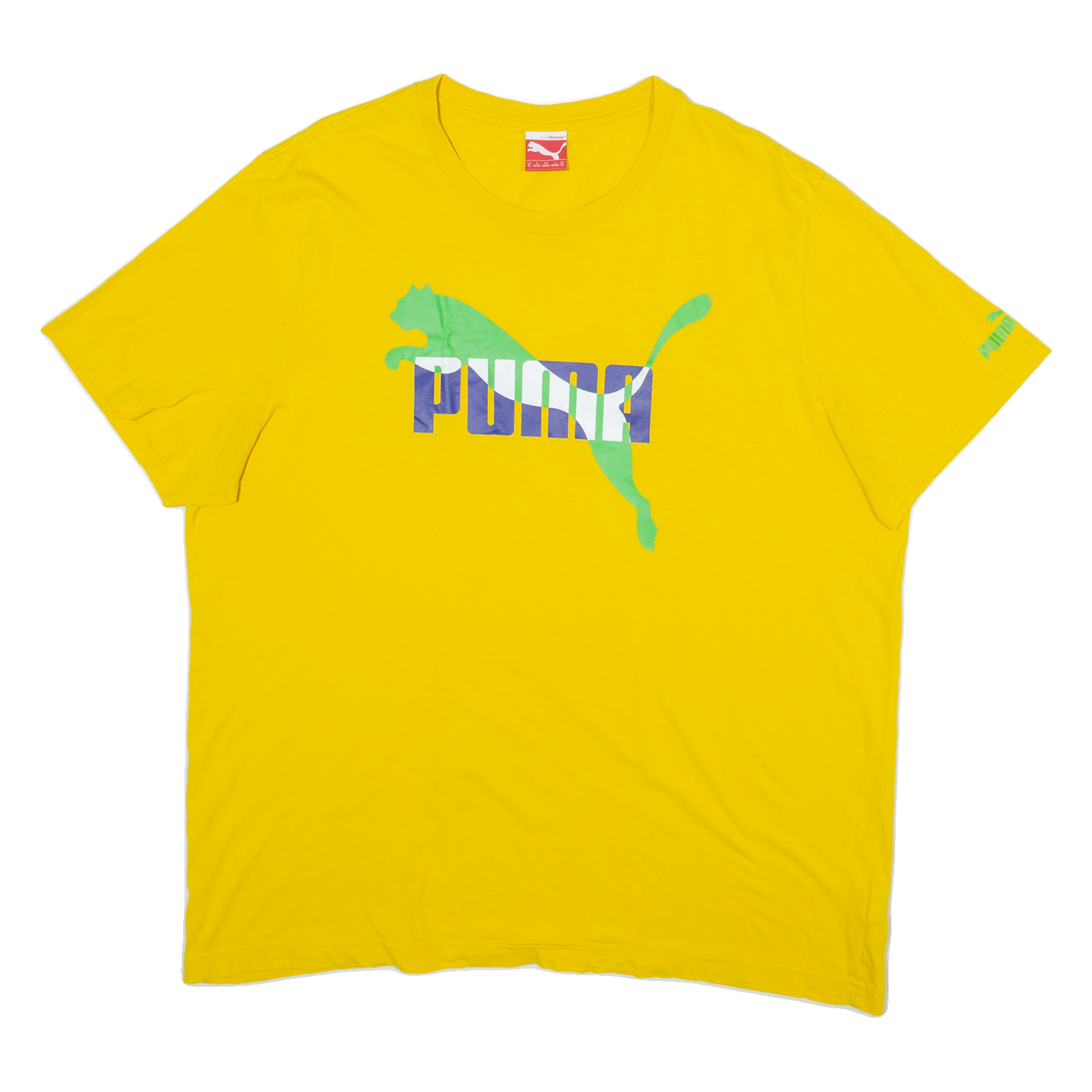 PUMA Mens T-Shirt Yellow XL Refurbished - N/A refurbished available on Cerqular