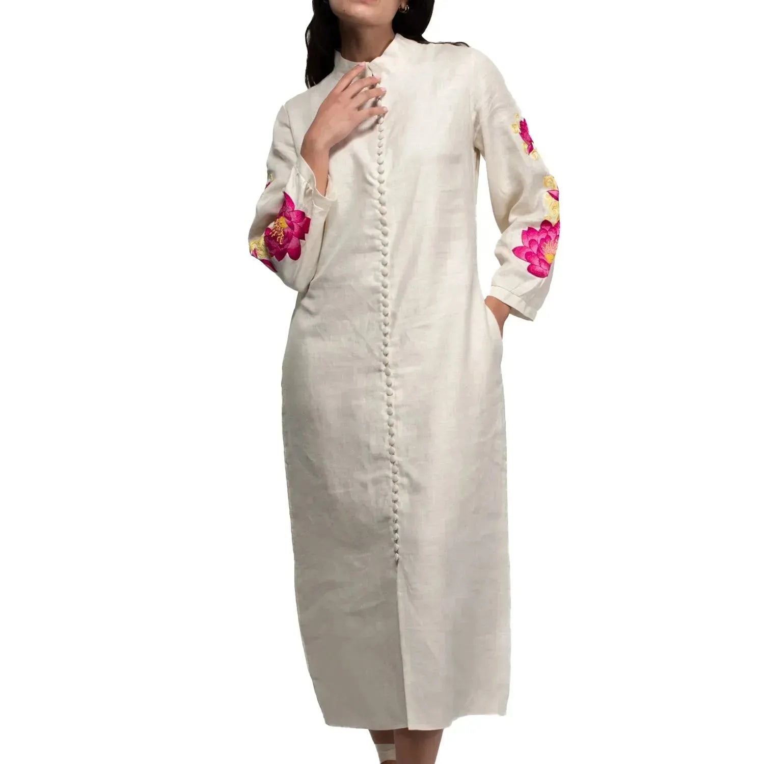 Aphrodite Midi Dress | Color: Ivory | Size: XS Refurbished - Kurinji (This is a lesser-known brand, but it still exists refurbished available on Cerqular