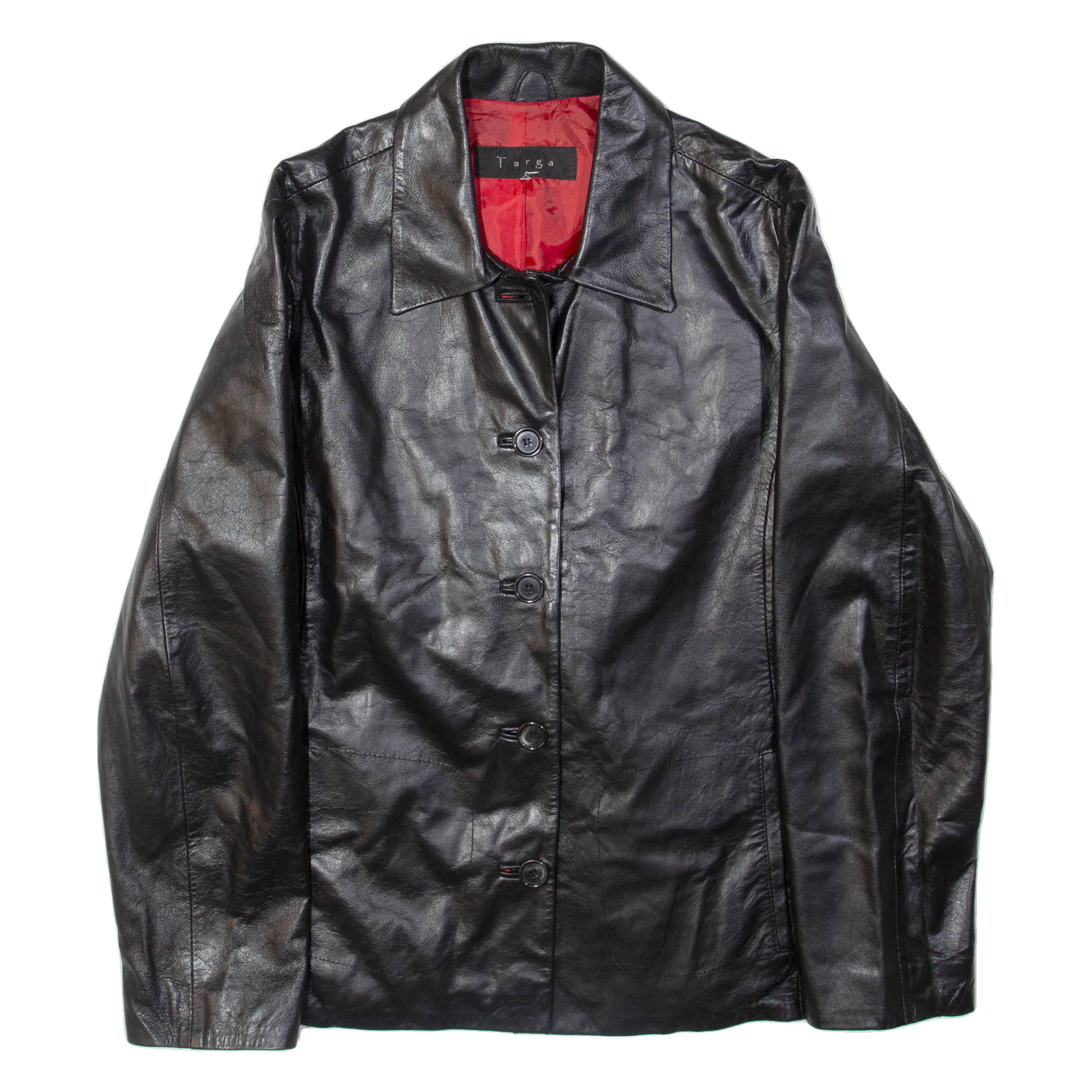 TARGA Womens Blazer Jacket Black Leather M Refurbished - N/A refurbished available on Cerqular