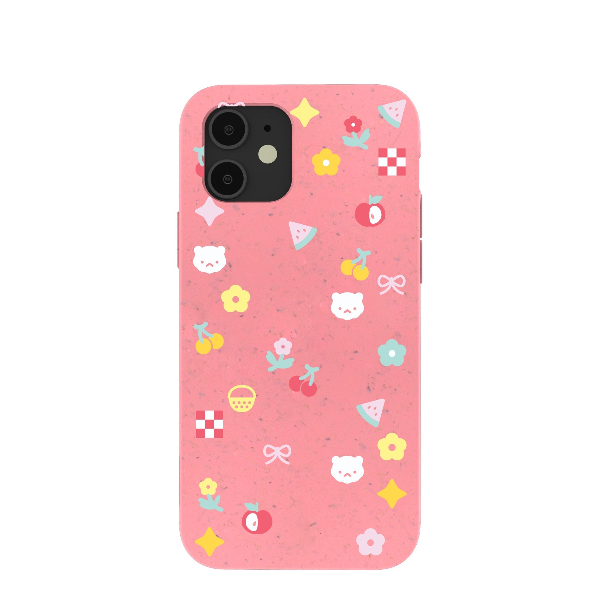 Bubblegum Pink Pretty Picnic iPhone 12/ iPhone 12 Pro Case Refurbished - Pela Case refurbished available on Cerqular