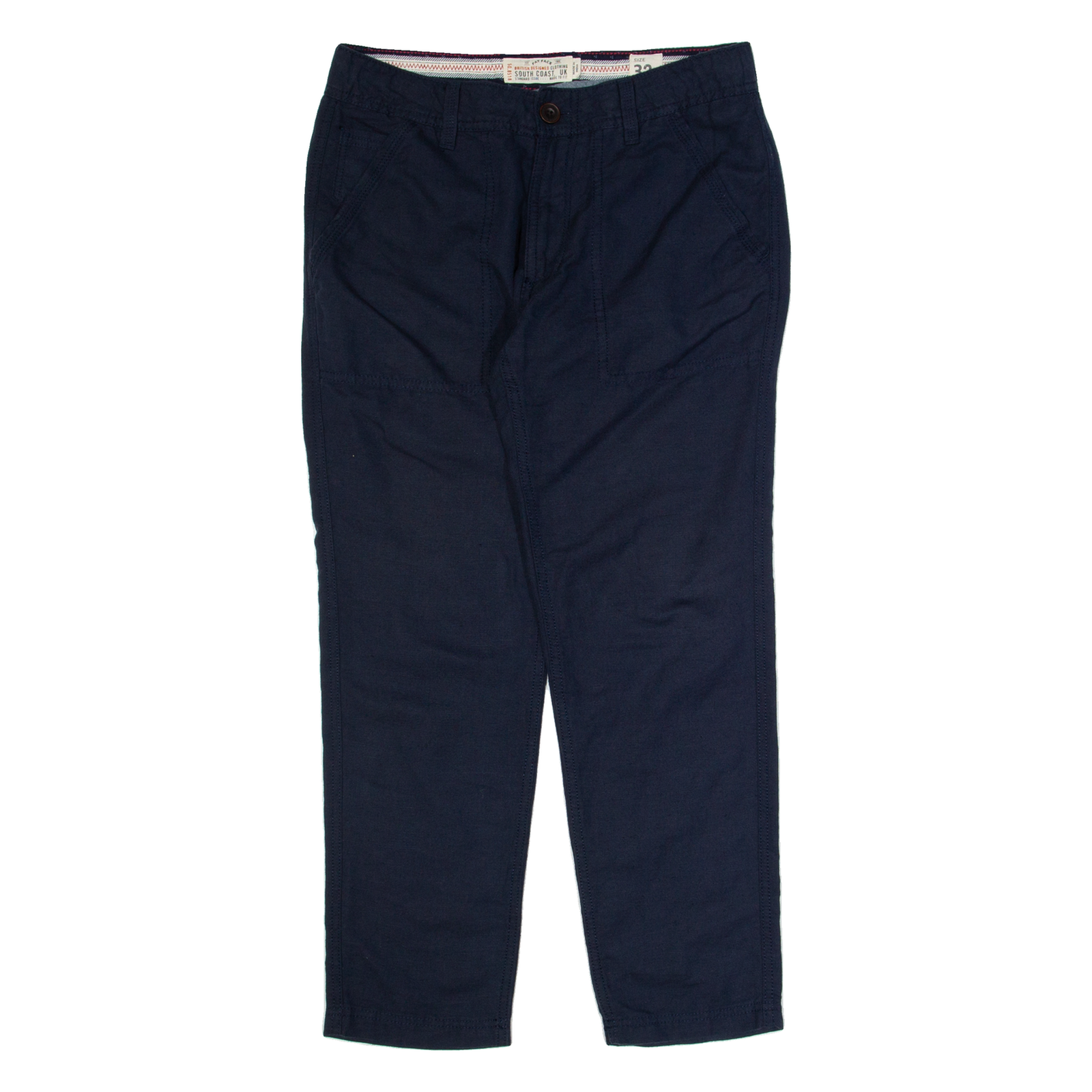 FAT FACE Womens Trousers Blue Slim Tapered Linen W32 L28 Refurbished - N/A refurbished available on Cerqular