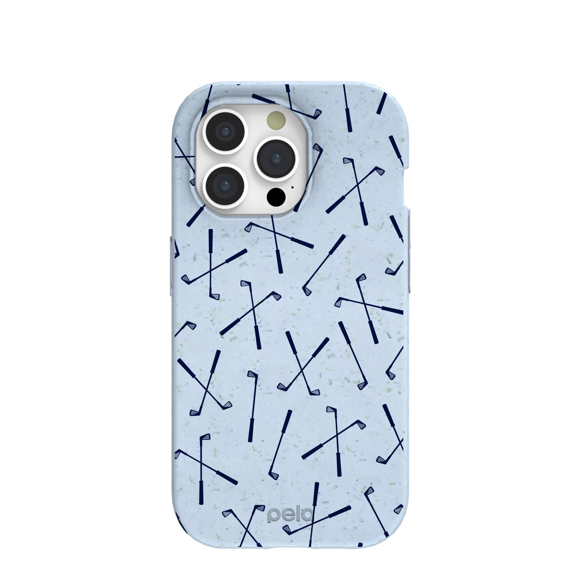 Powder Blue Golf Clubs iPhone 15 Pro Case Refurbished - Pela Case refurbished available on Cerqular