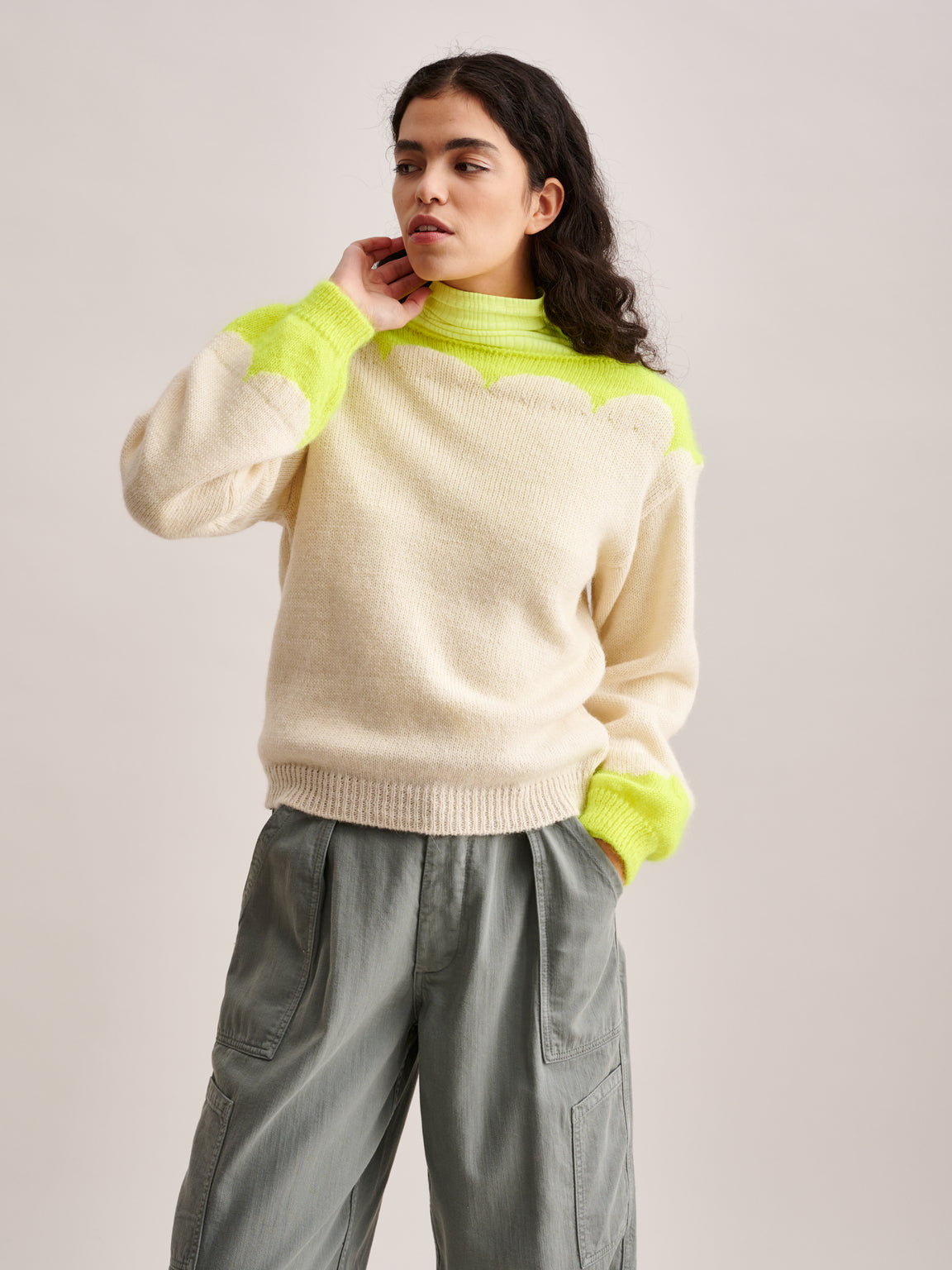 Pullover Nanur K1503j Ivory | Color: IVORY | Size: 3-L Refurbished - N/A (I could not find a well-known brand with this name refurbished available on Cerqular
