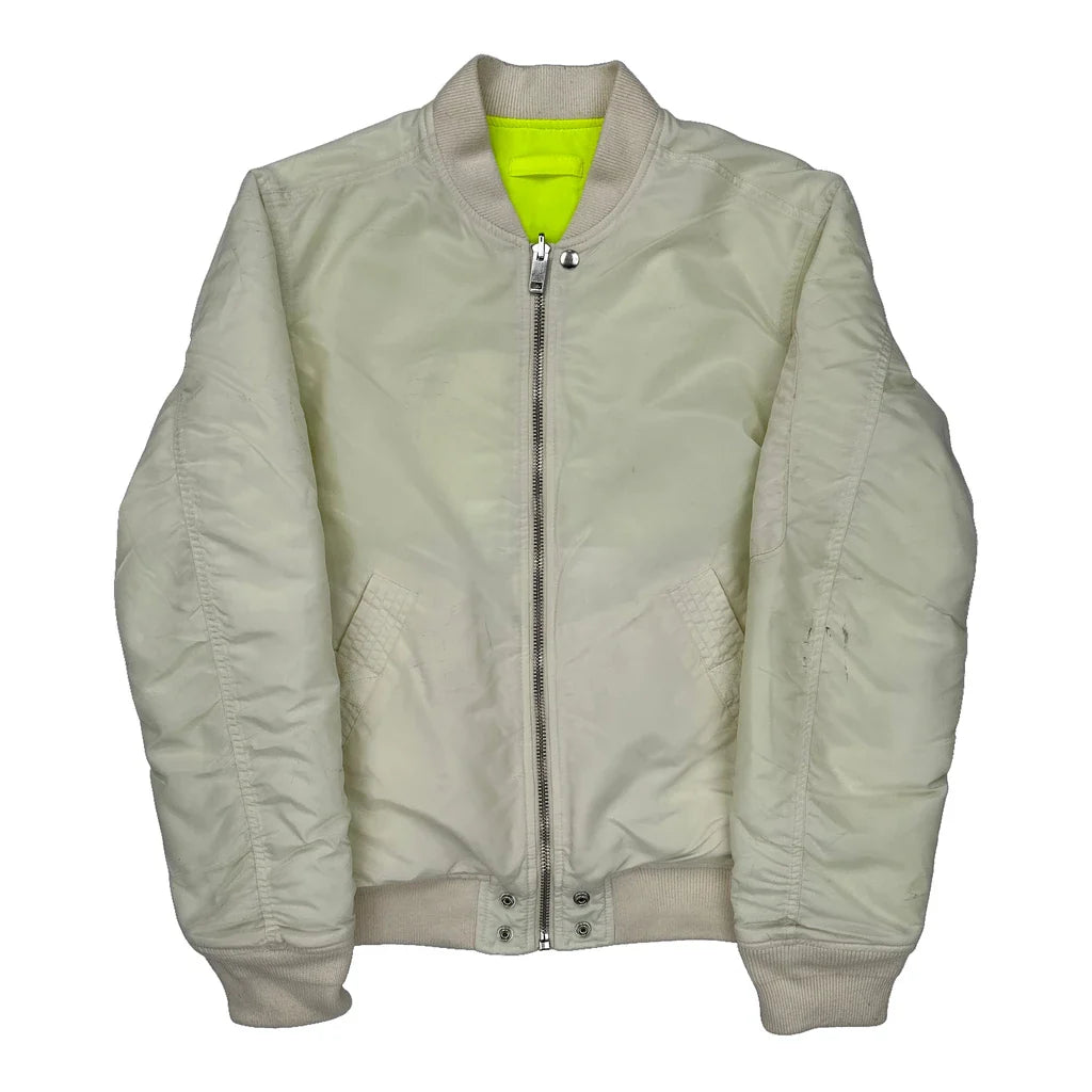 For Successful Living Diesel Bomber Jacket - Medium Cream Nylon Refurbished - Thrifted (note: this is a term often used to describe second- refurbished available on Cerqular