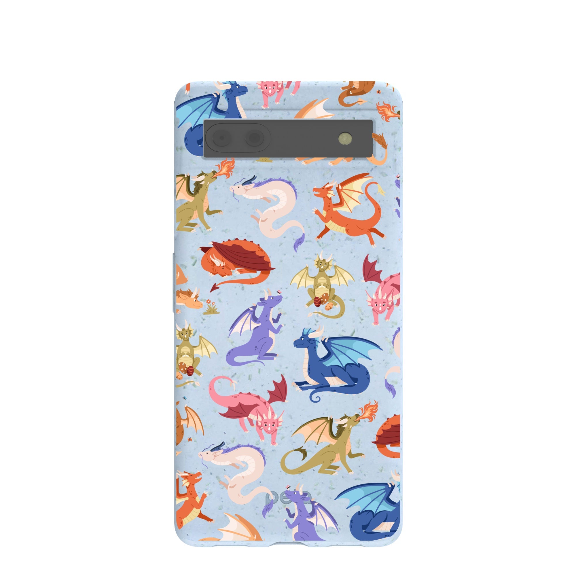 Powder Blue Dragon Cuties Google Pixel 6a Case Refurbished - Pela Case refurbished available on Cerqular